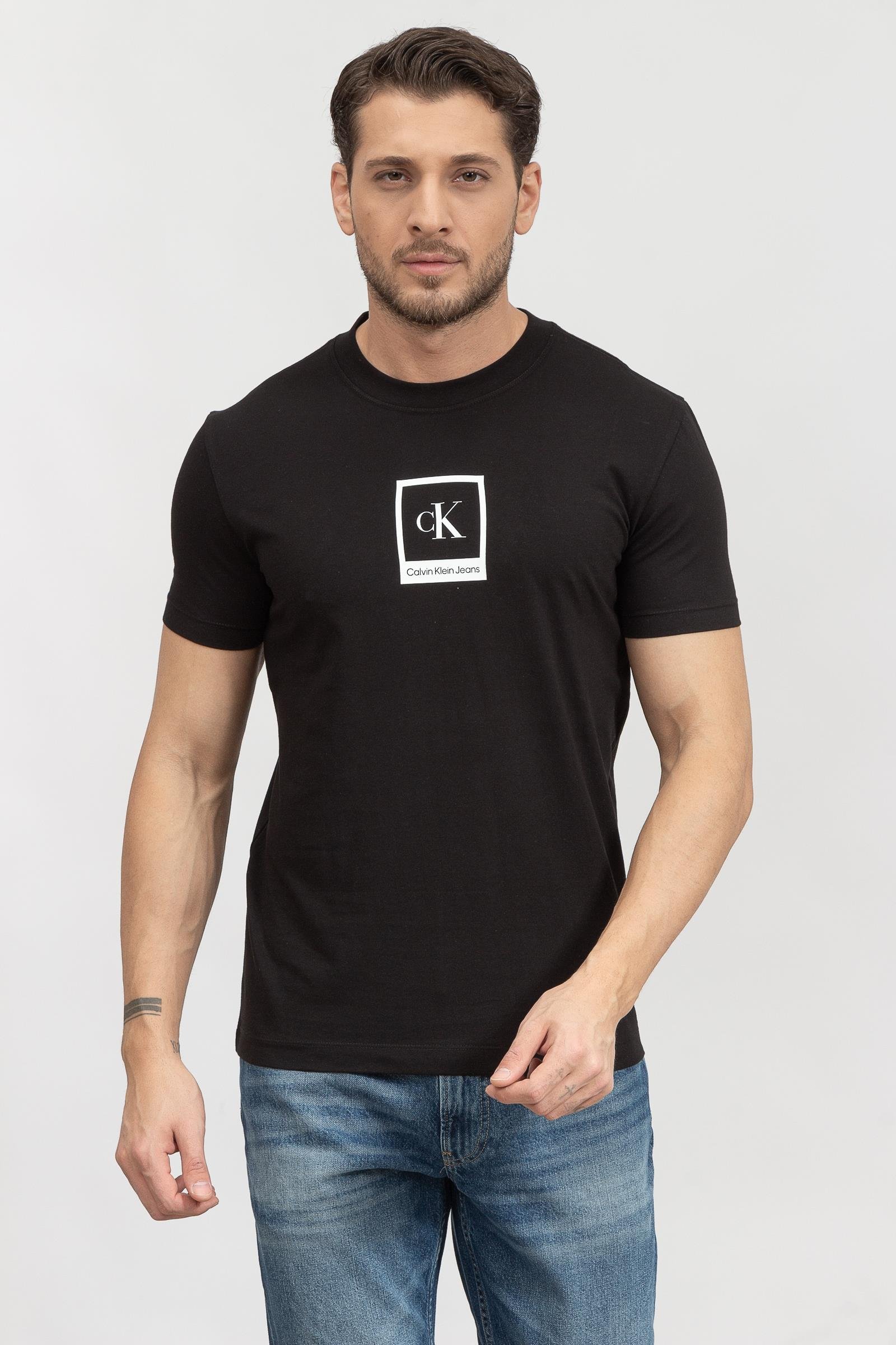 Calvin Klein Polaroid Erkek Bisiklet Yaka T-Shirt