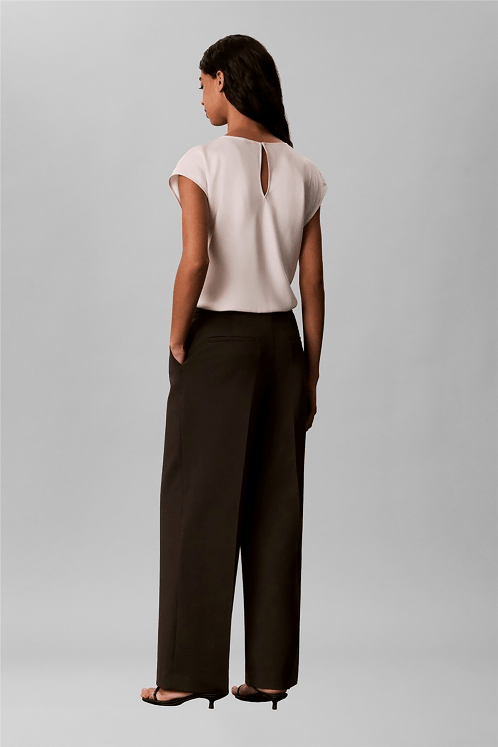 Calvin Klein Ponte Wide Leg Pant (internal Ew Kadın Pantolon Siyah
