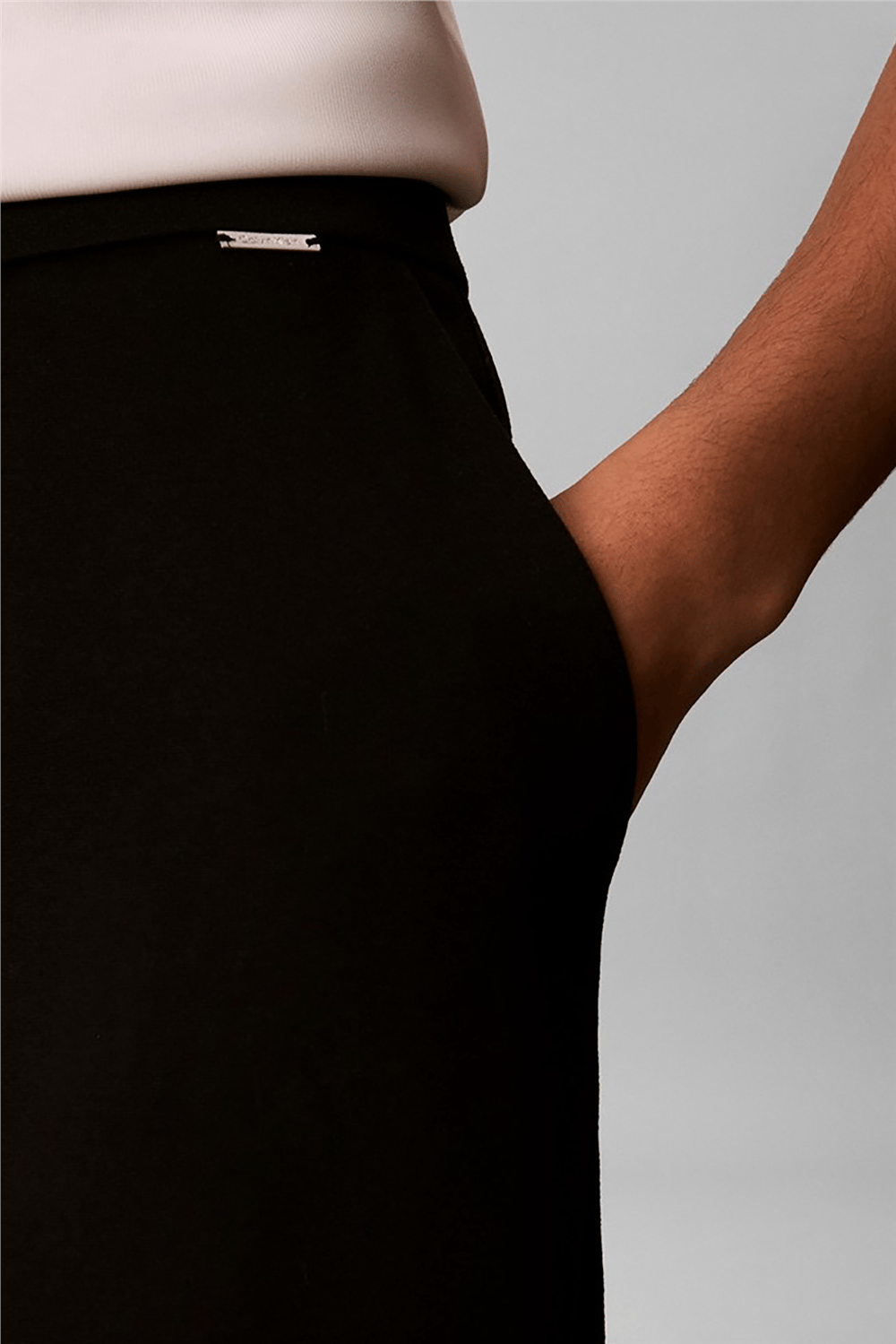 Calvin Klein Ponte Wide Leg Pant (internal Ew Kadın Pantolon Siyah