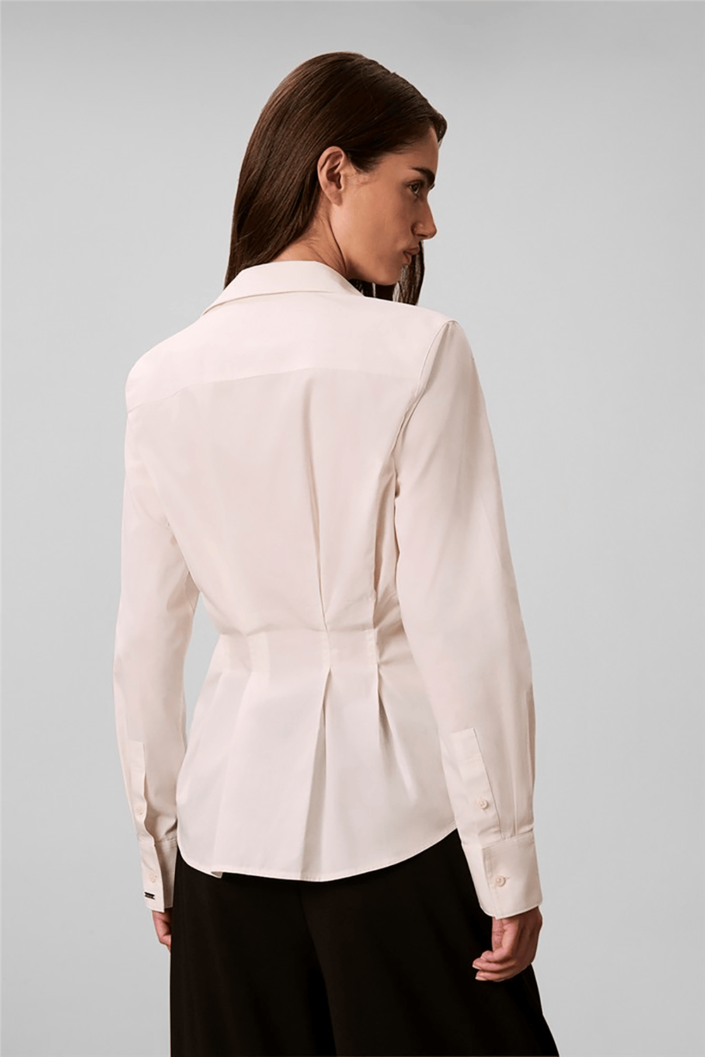 Calvin Klein Poplin Fitted Shirt Kadın Gömlek Beyaz