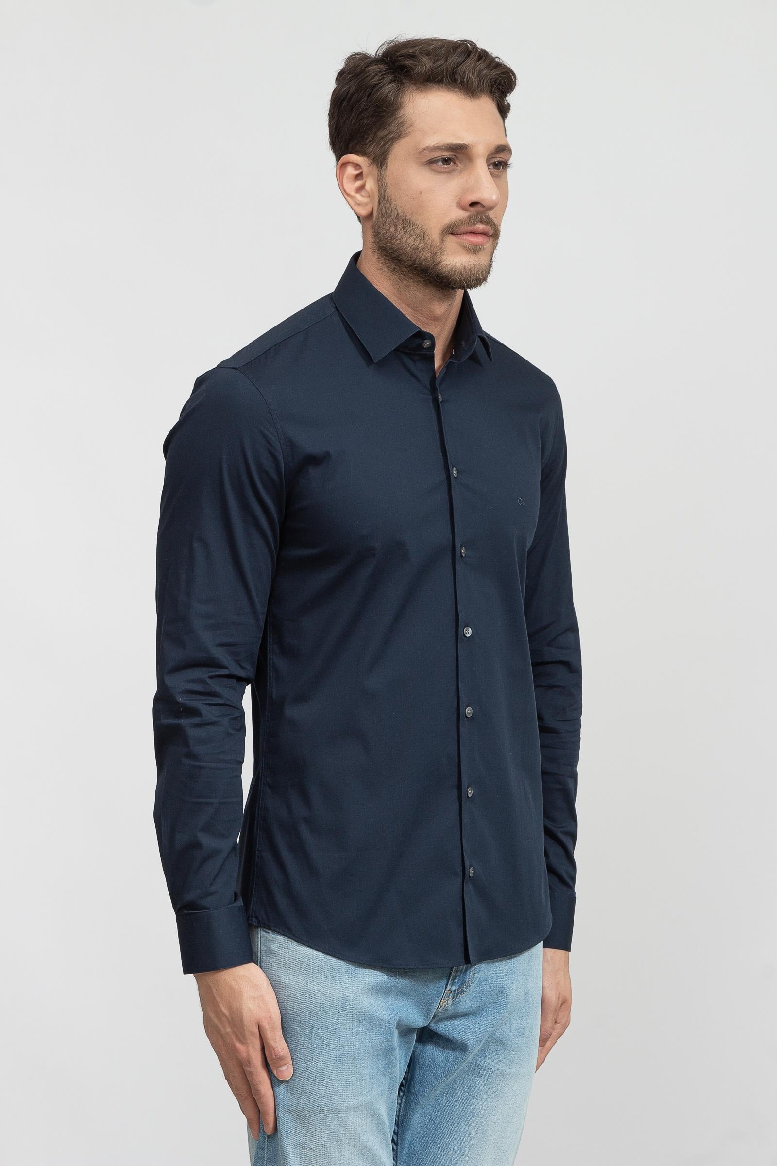 Calvin Klein Poplin Stretch Slim Erkek Gömlek