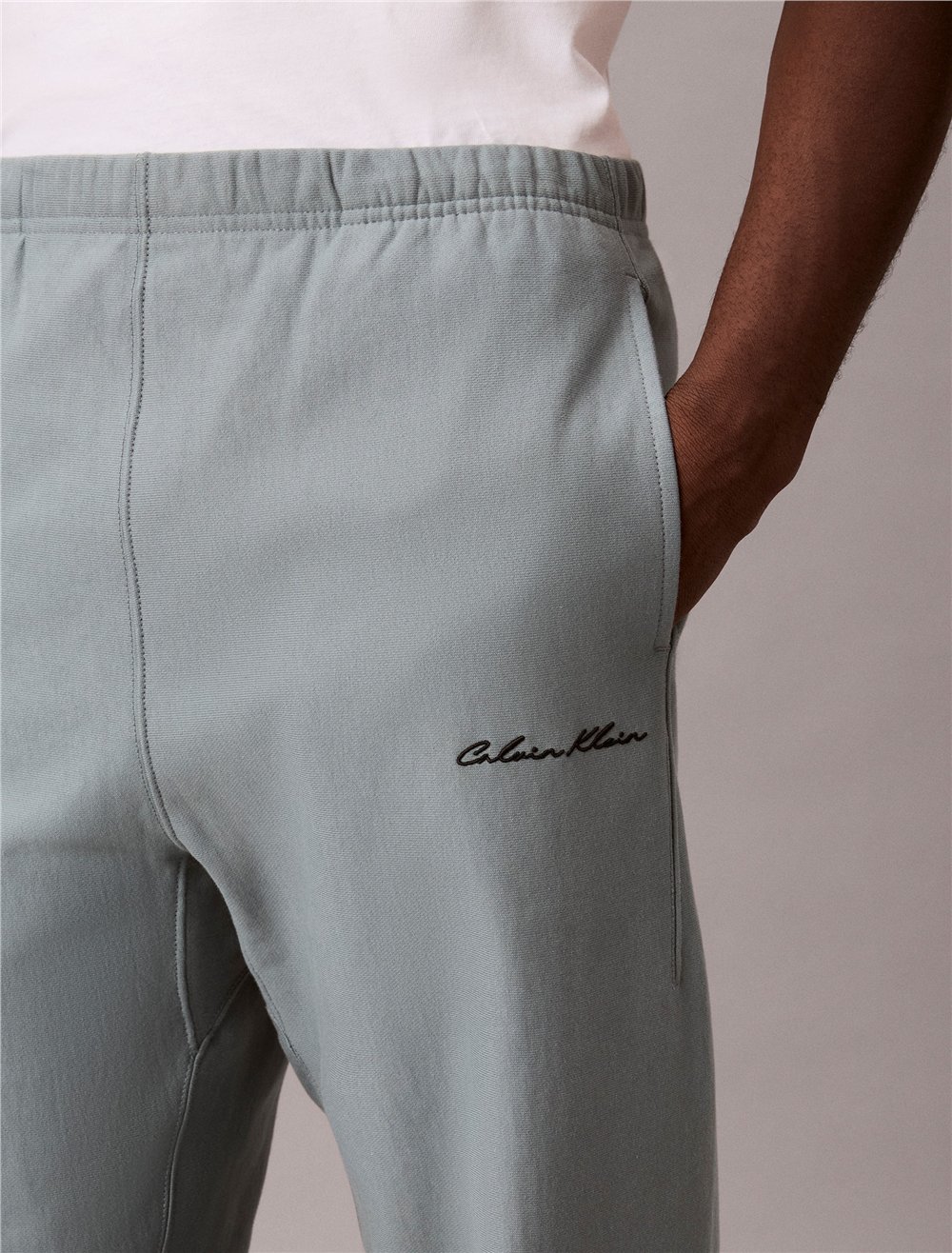 Calvin Klein Premium Terry Calvin Erkek Eşofman Altı Gri