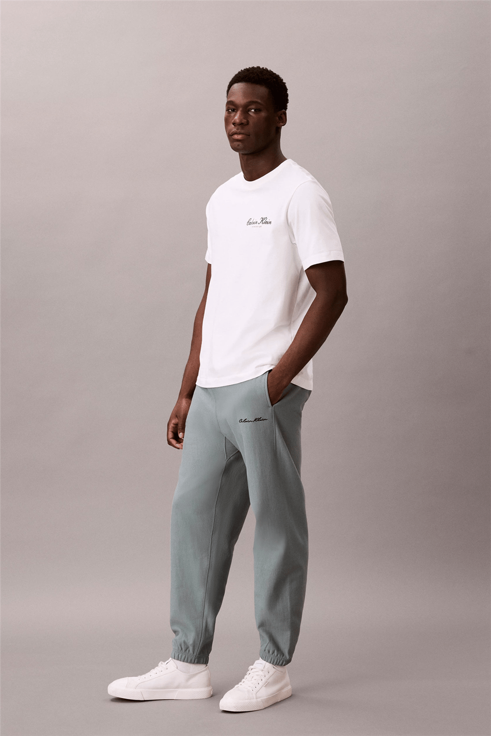 Calvin Klein Premium Terry Calvin Erkek Eşofman Altı Gri