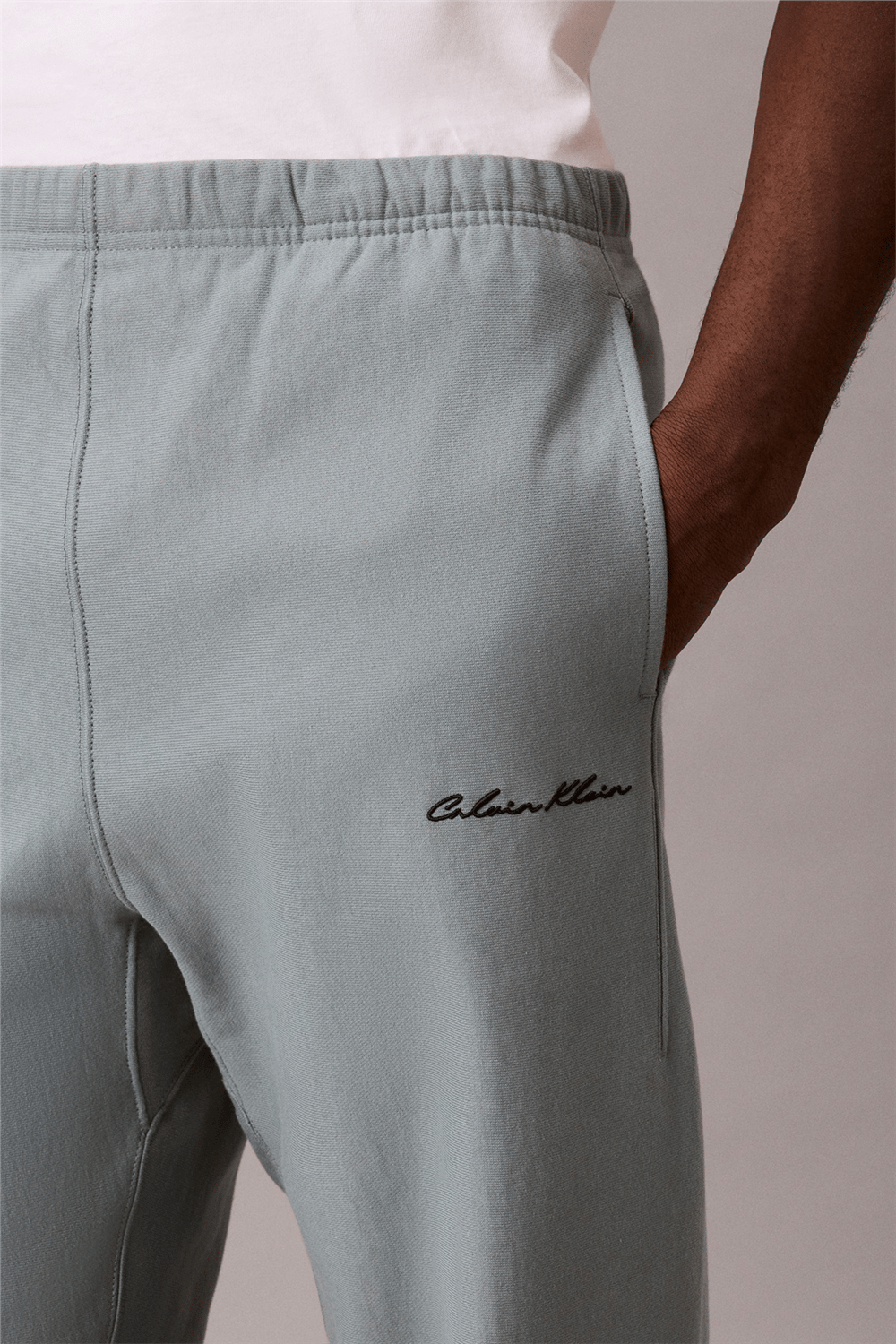 Calvin Klein Premium Terry Calvin Erkek Eşofman Altı Gri