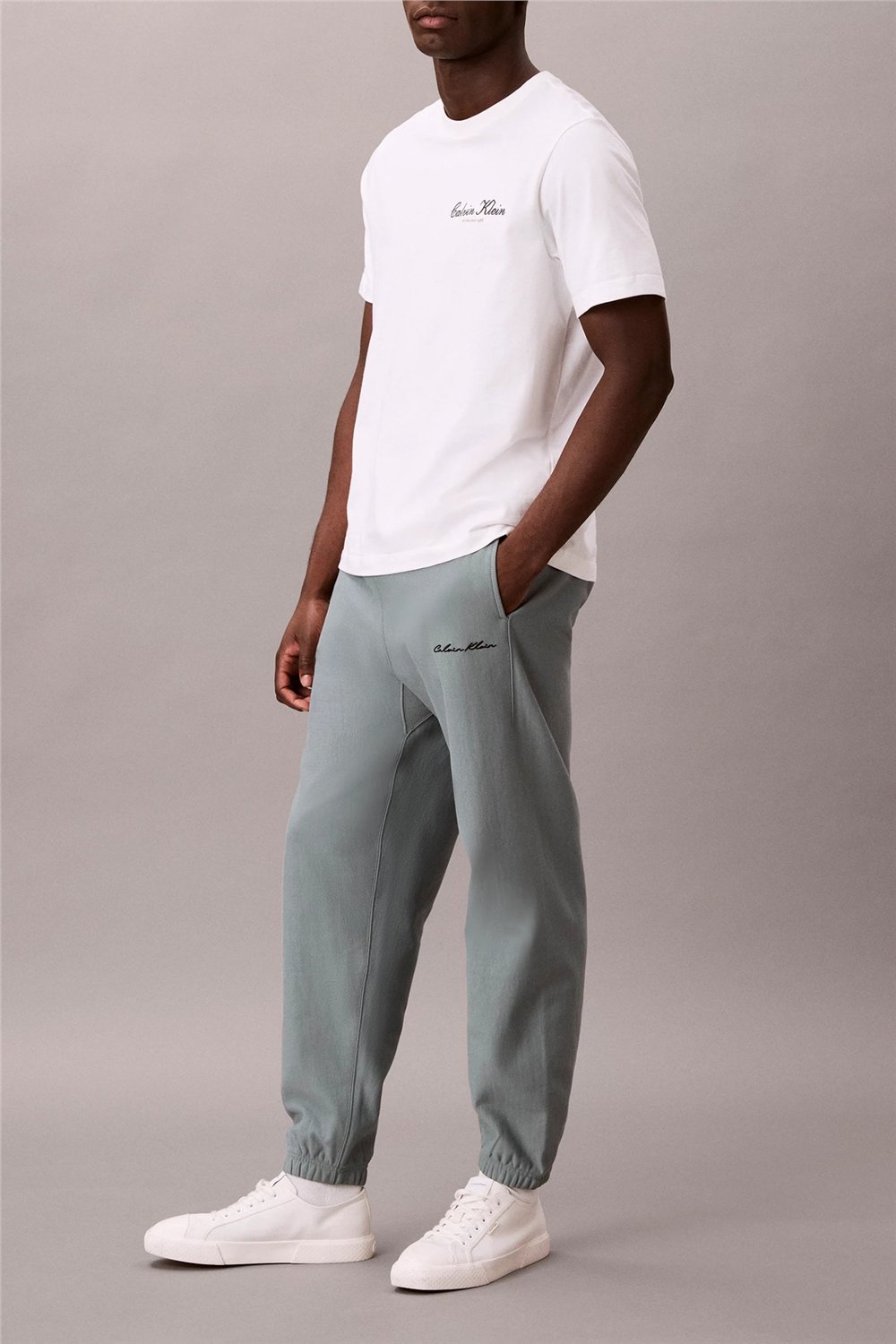 Calvin Klein Premium Terry Calvin Erkek Eşofman Altı Gri