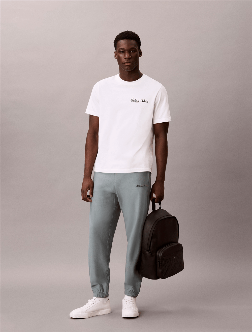 Calvin Klein Premium Terry Calvin Erkek Eşofman Altı Gri