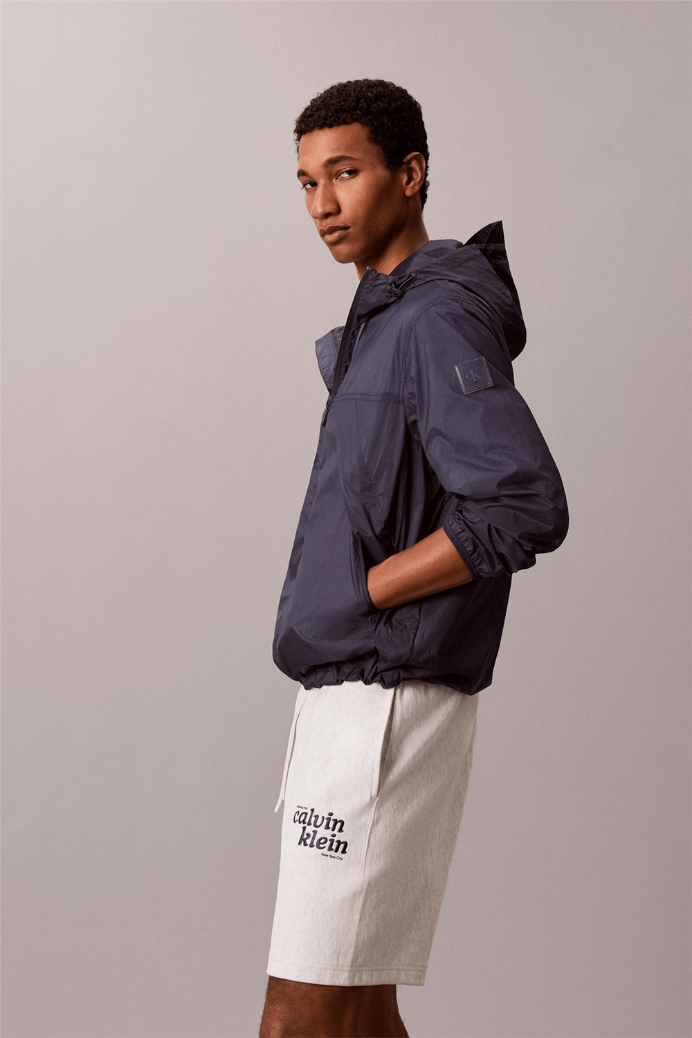 Calvin Klein Premium Terry Graphic Short Erkek Şort Beyaz