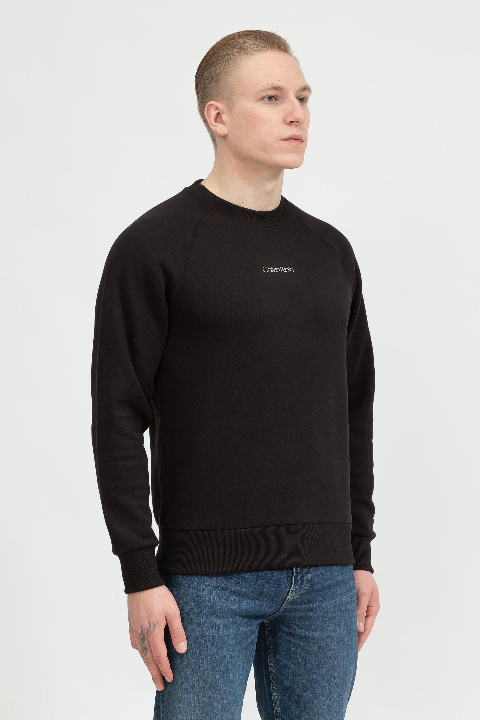 Calvin Klein R-Camouflage Logo Sweatshirt Erkek Bisiklet Yaka Sweatshirt