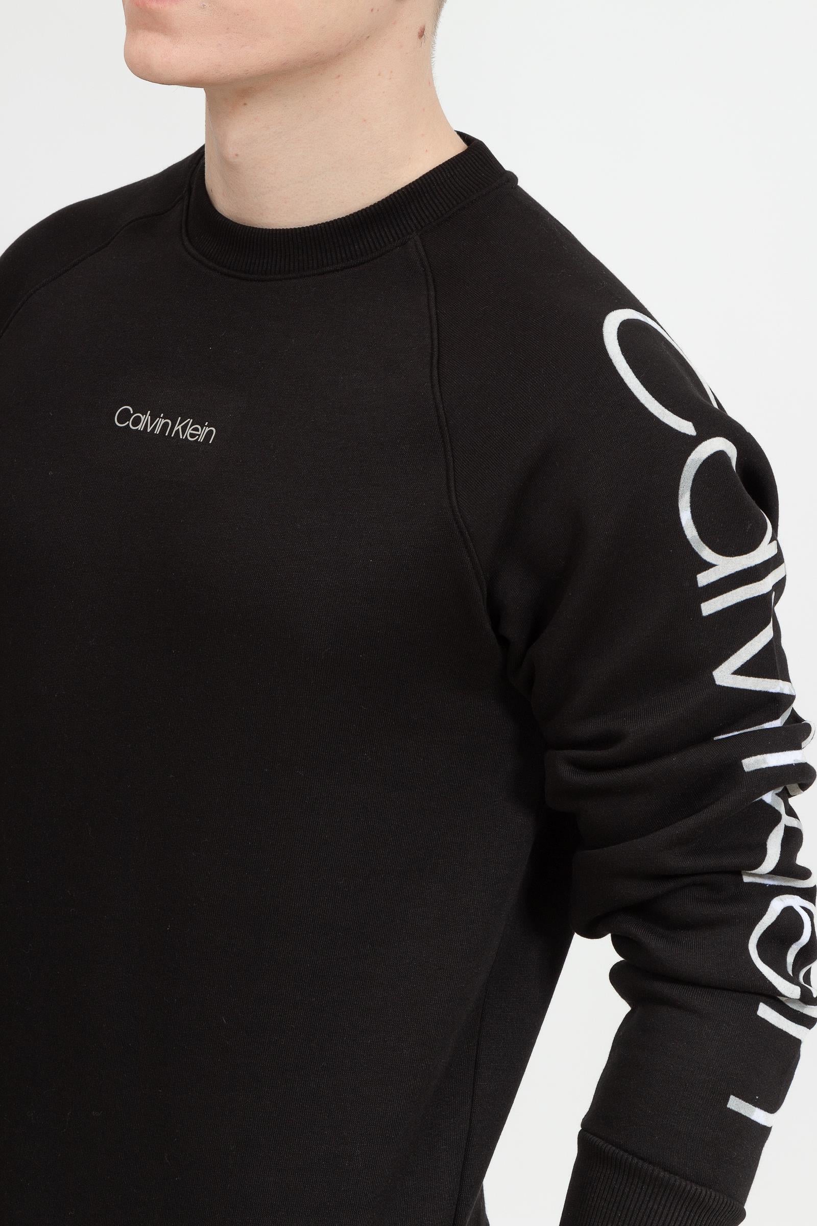 Calvin Klein R-Camouflage Logo Sweatshirt Erkek Bisiklet Yaka Sweatshirt