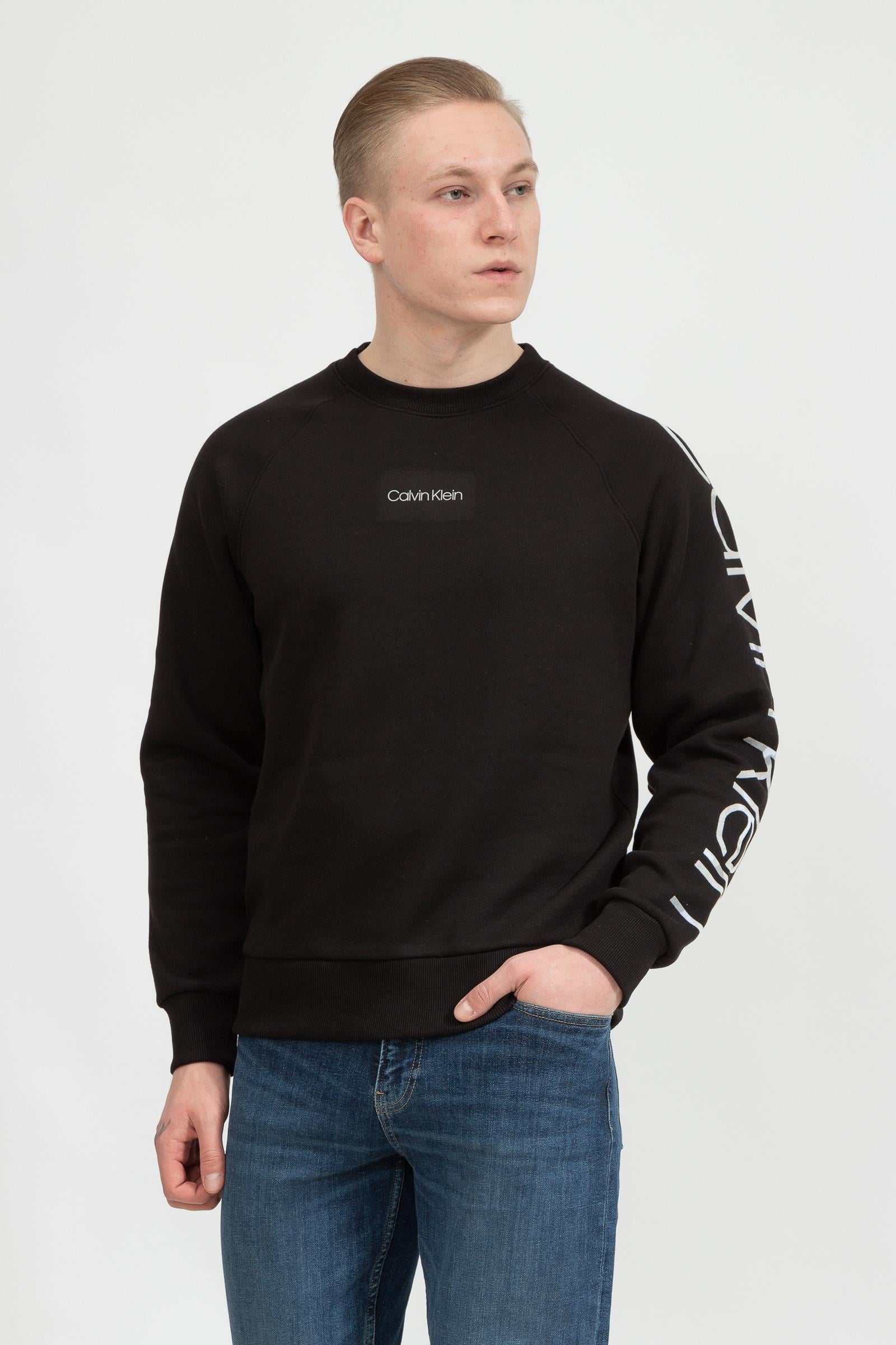 Calvin Klein R-Camouflage Logo Sweatshirt Erkek Bisiklet Yaka Sweatshirt