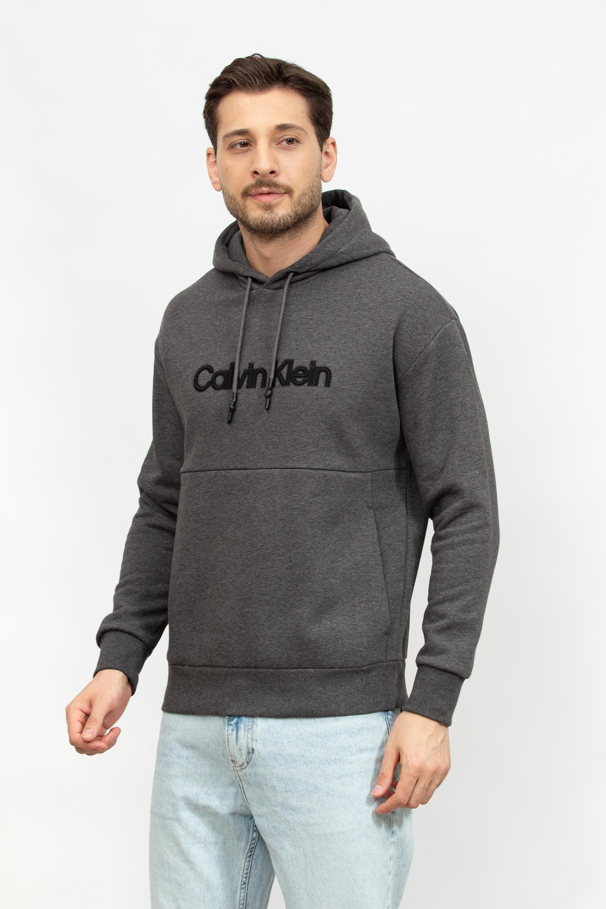 Calvin Klein Raised Embroidered Logo Erkek Kapüşonlu Sweatshirt
