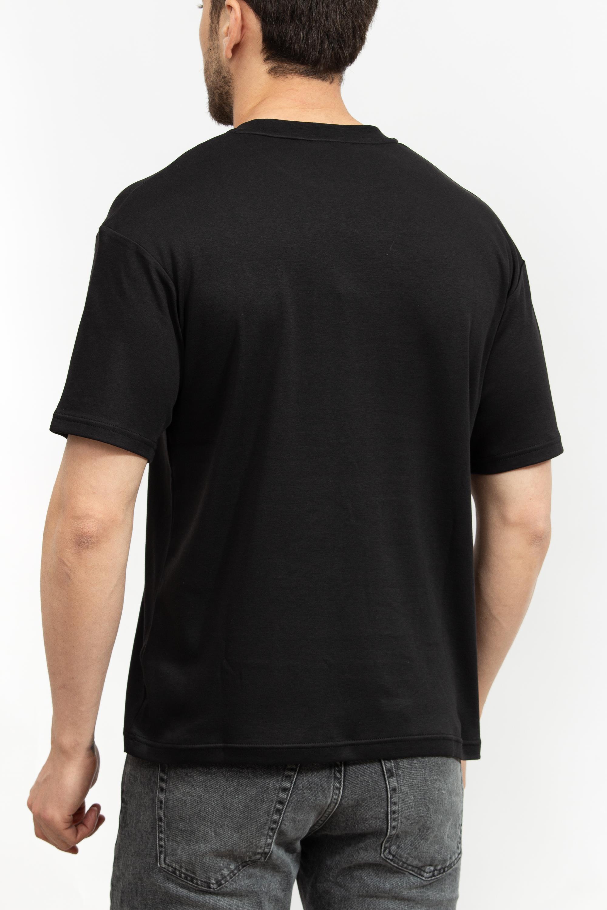 Calvin Klein Raised Logo Tape Erkek Bisiklet Yaka T-Shirt
