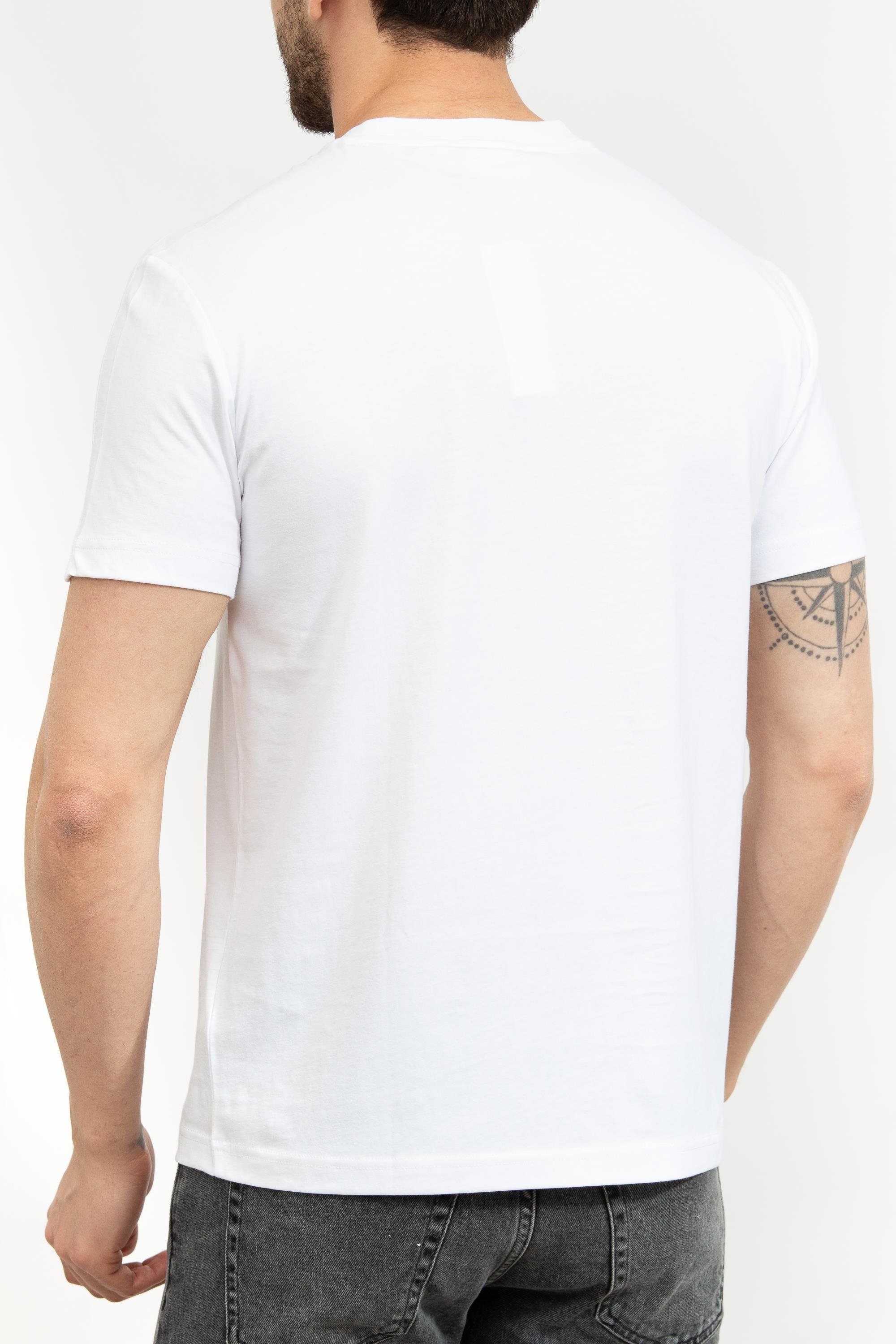 Calvin Klein Raised Rubber Logo Erkek Bisiklet Yaka T-Shirt