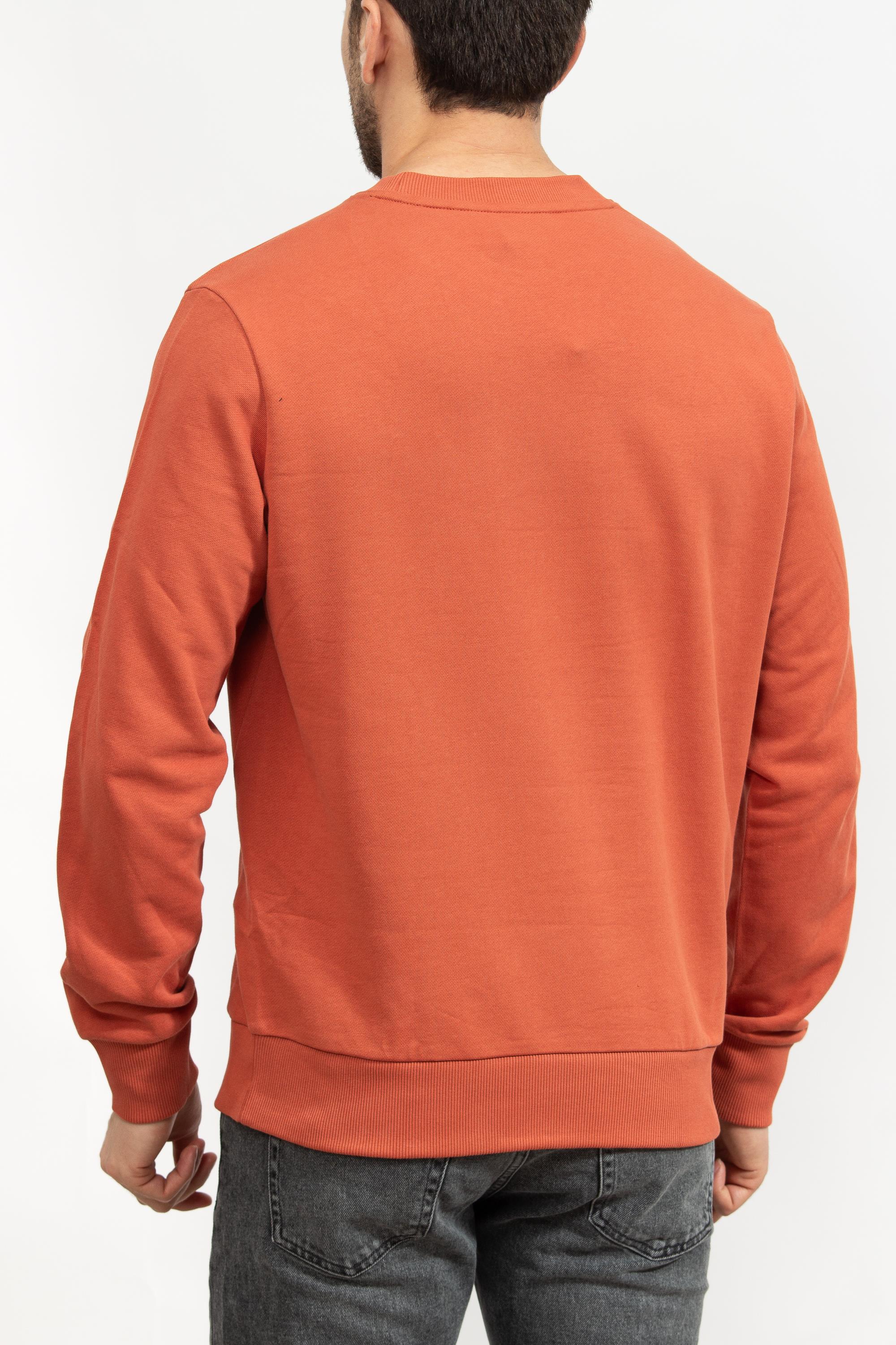 Calvin Klein Raised Rubber Logo Erkek Bisiklet Yaka Sweatshirt