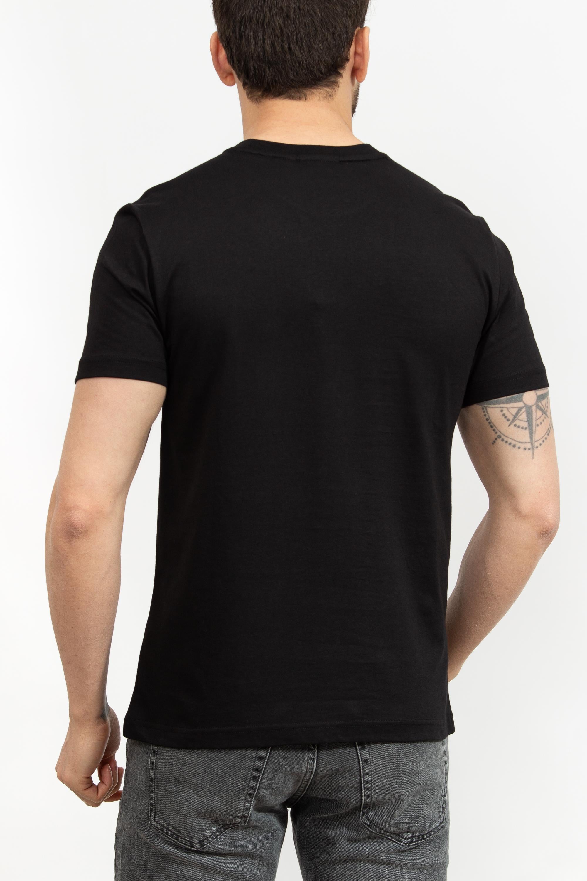Calvin Klein Raised Rubber Logo Erkek Bisiklet Yaka T-Shirt