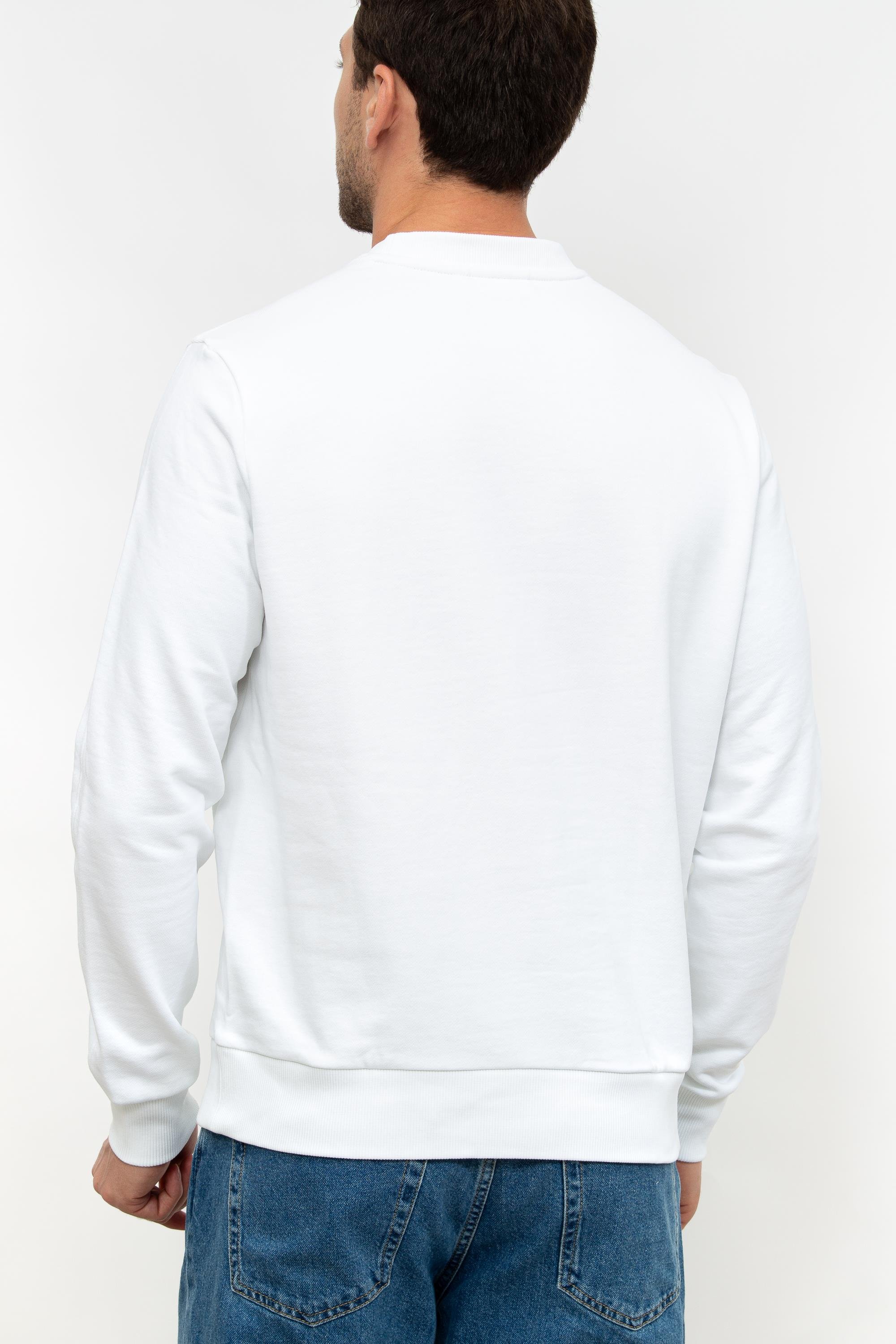Calvin Klein Raised Rubber Logo Erkek Bisiklet Yaka Sweatshirt