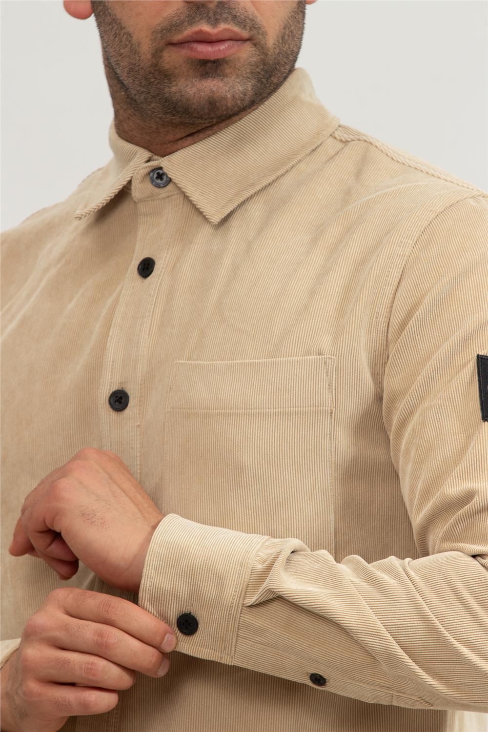 Calvin Klein Reg Fit Corduroy Erkek Gömlek