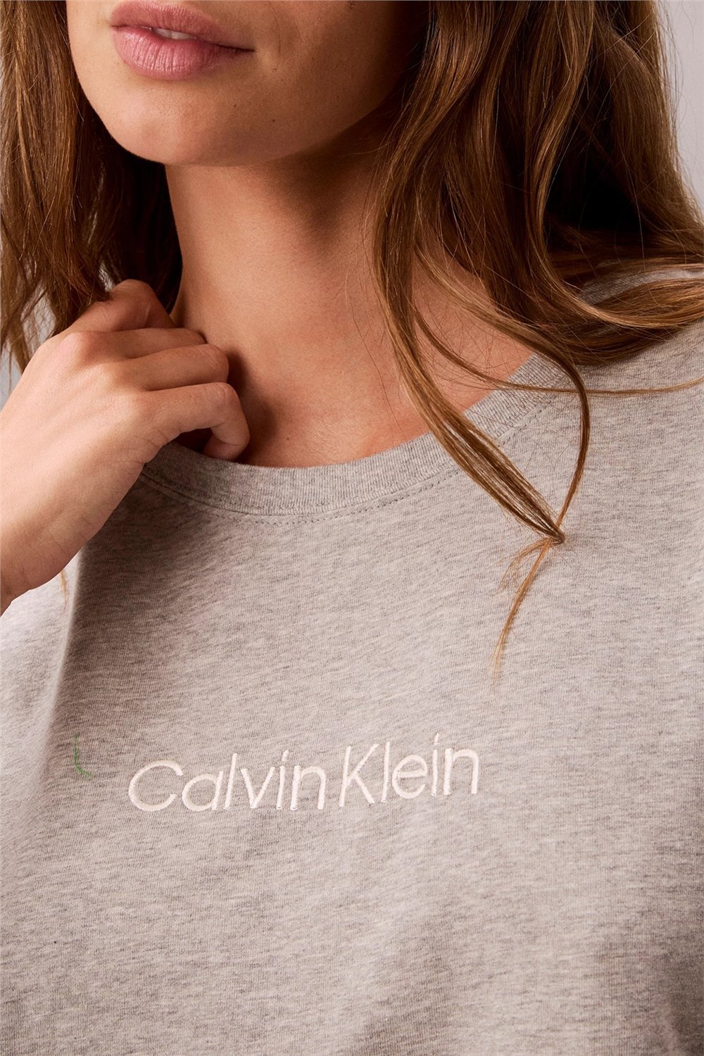 Calvin Klein Relaxed Tee Kadın Pijama Üstü Gri