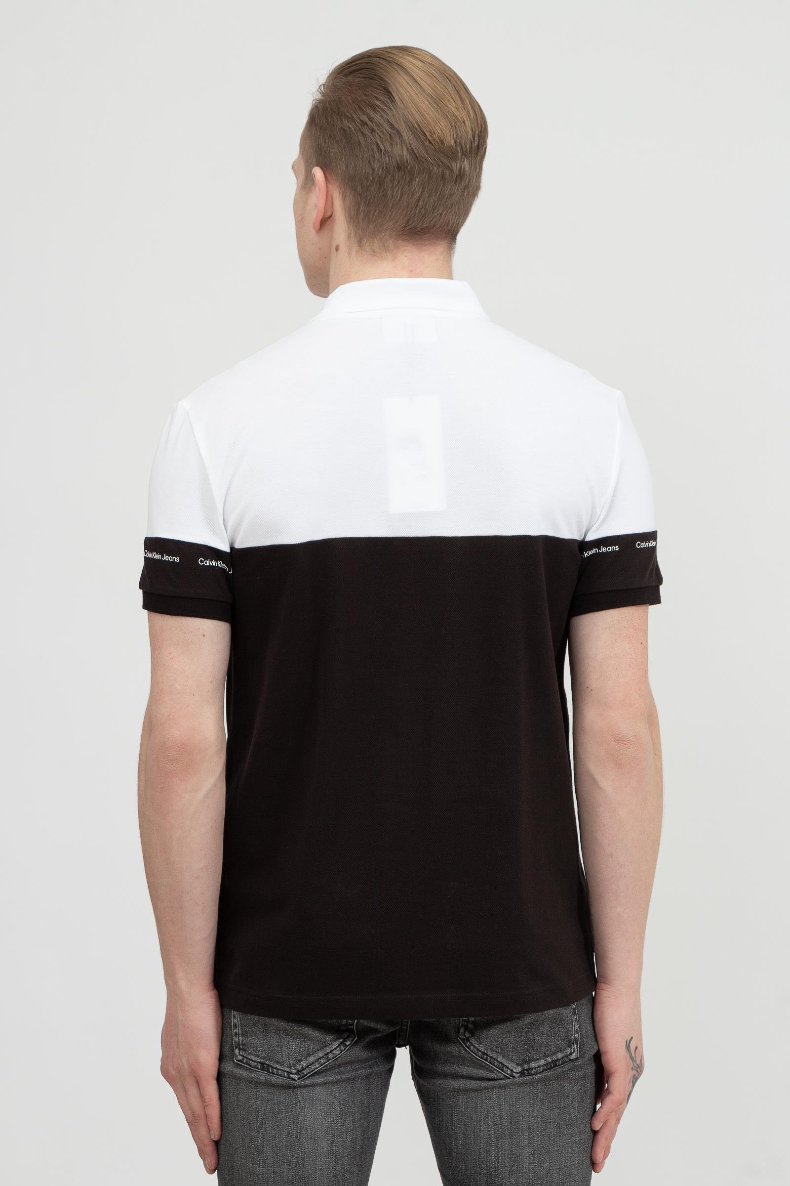 Calvin Klein Repeat Logo Colorblock Polo Erkek Polo Yaka T-Shirt