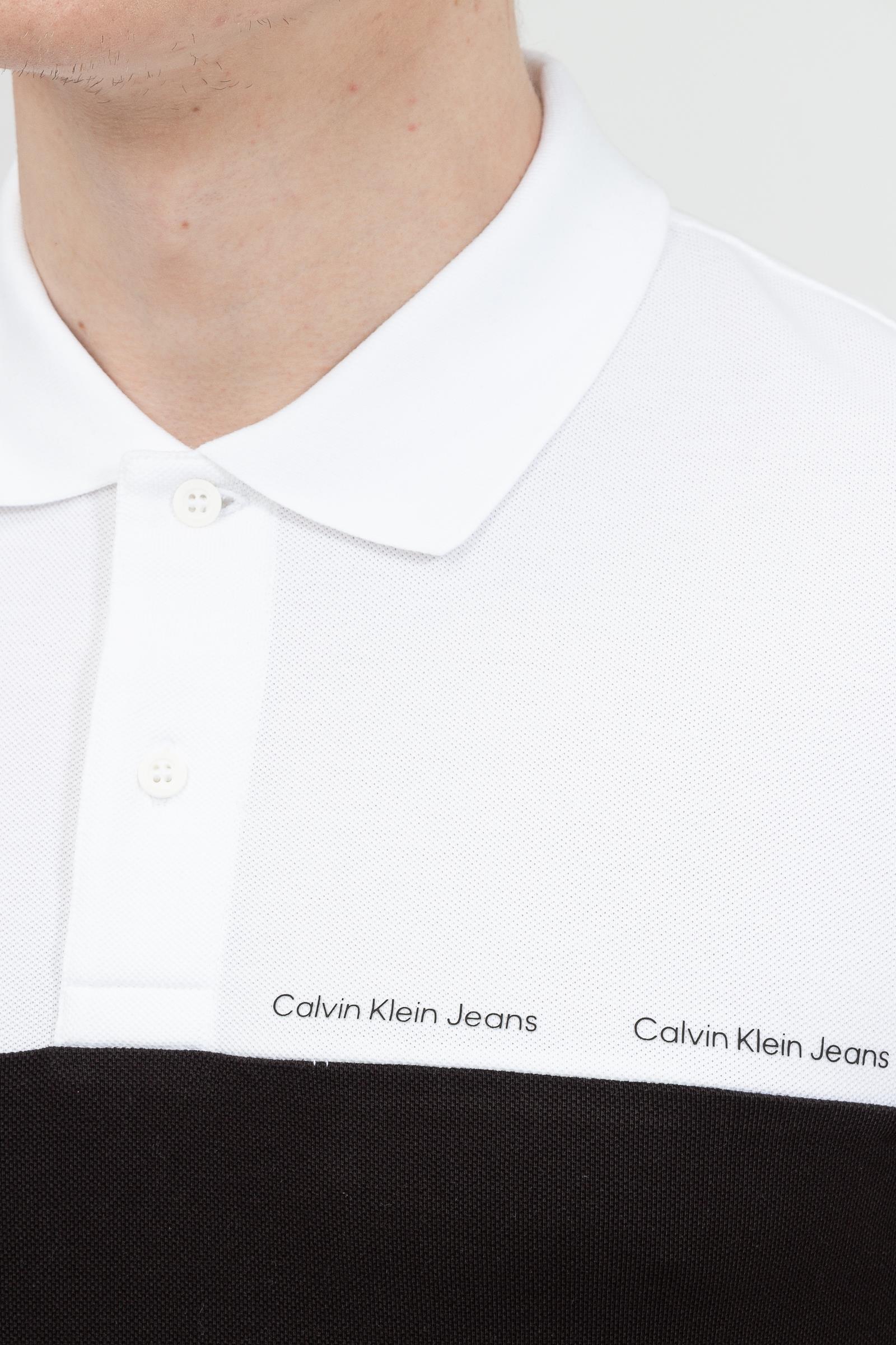 Calvin Klein Repeat Logo Colorblock Polo Erkek Polo Yaka T-Shirt