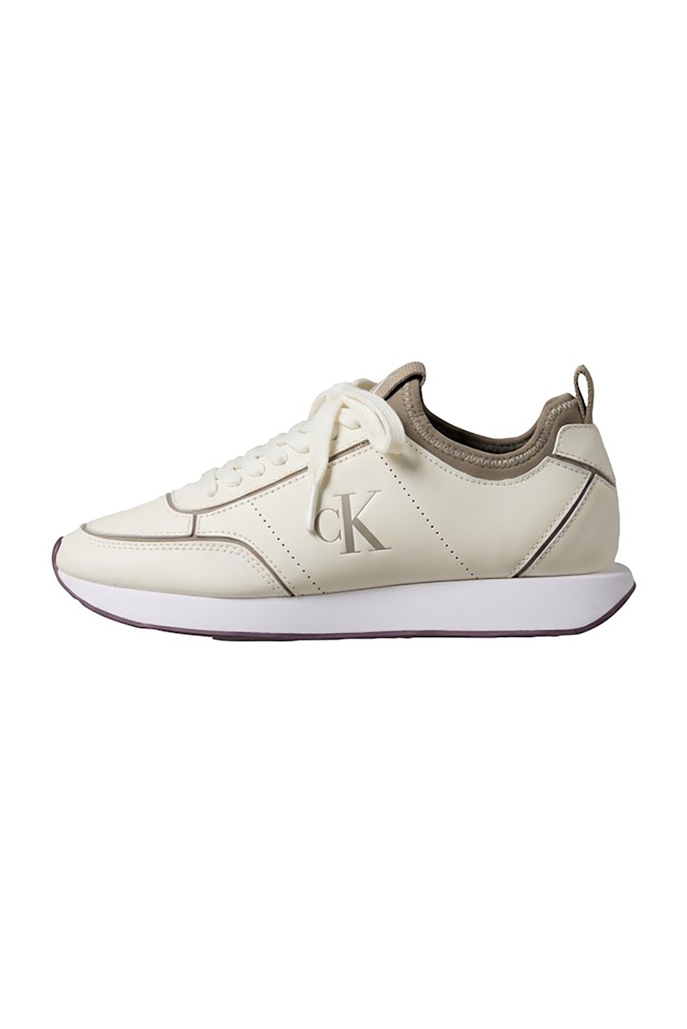 Calvin Klein Retro Runner Sock Panl Lth Neo Kadın Sneaker Beyaz