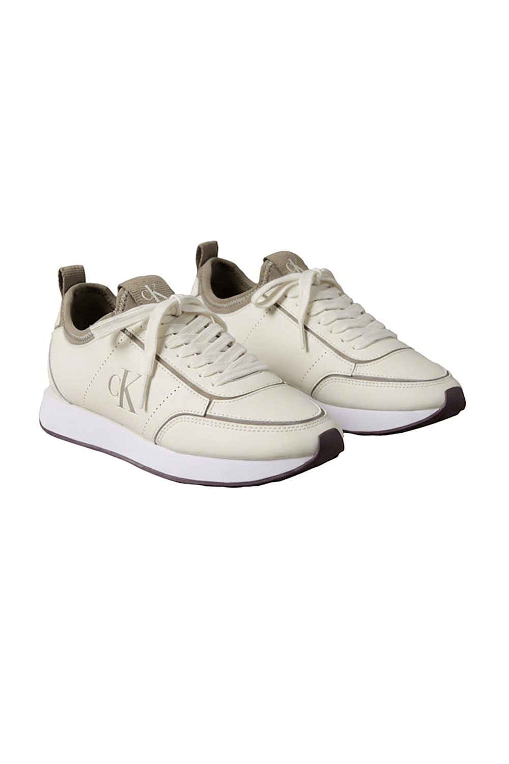 Calvin Klein Retro Runner Sock Panl Lth Neo Kadın Sneaker Beyaz