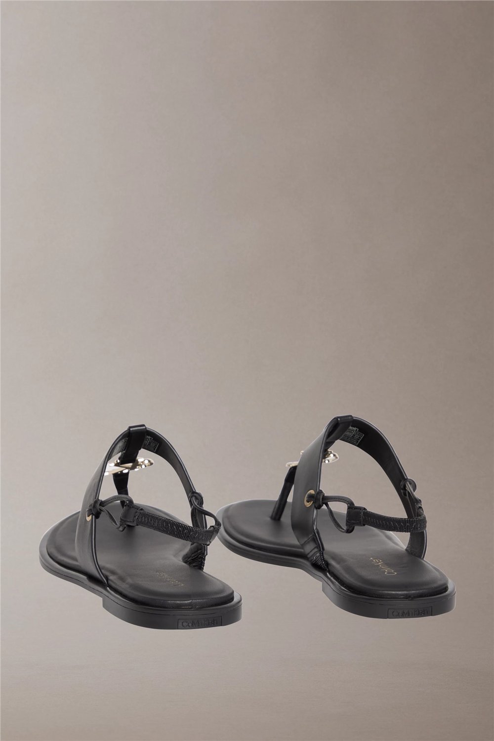 Calvin Klein Round Flat Sndl Thon Kadın Sandalet Siyah