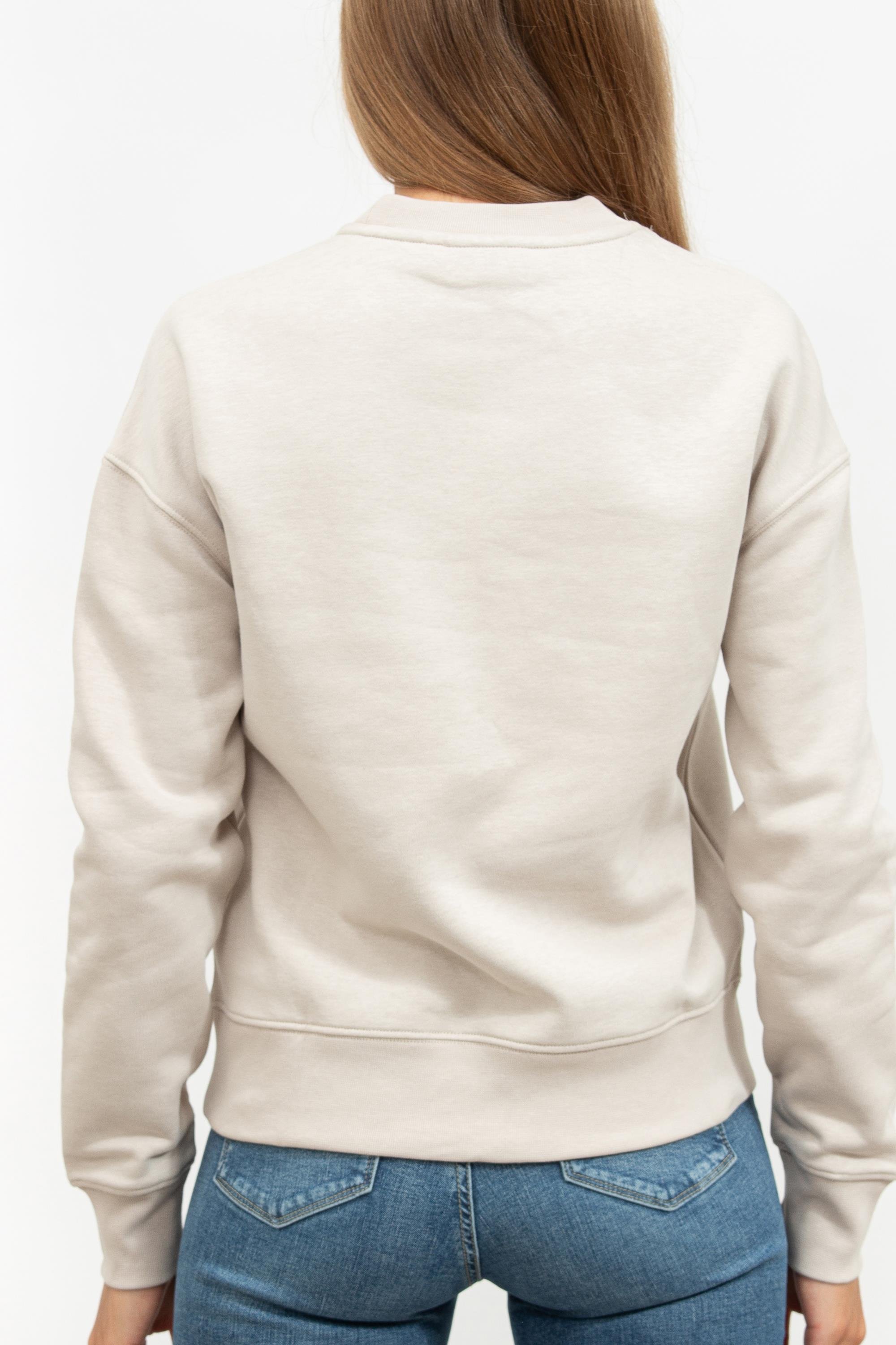 Calvin Klein Satin Embroidery Kadın Bisiklet Yaka Sweatshirt