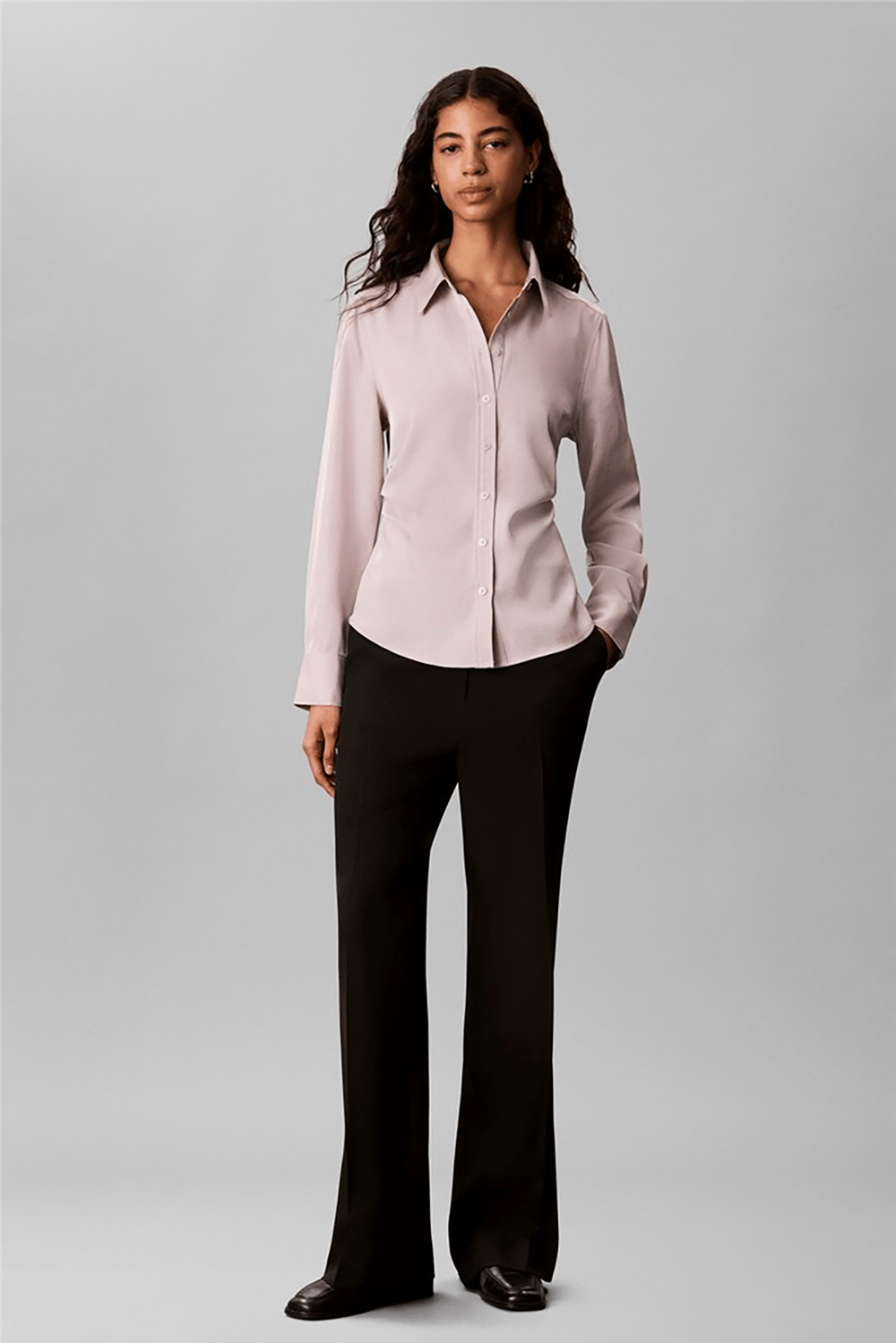 Calvin Klein Satin Twill Shirt Kadın Gömlek