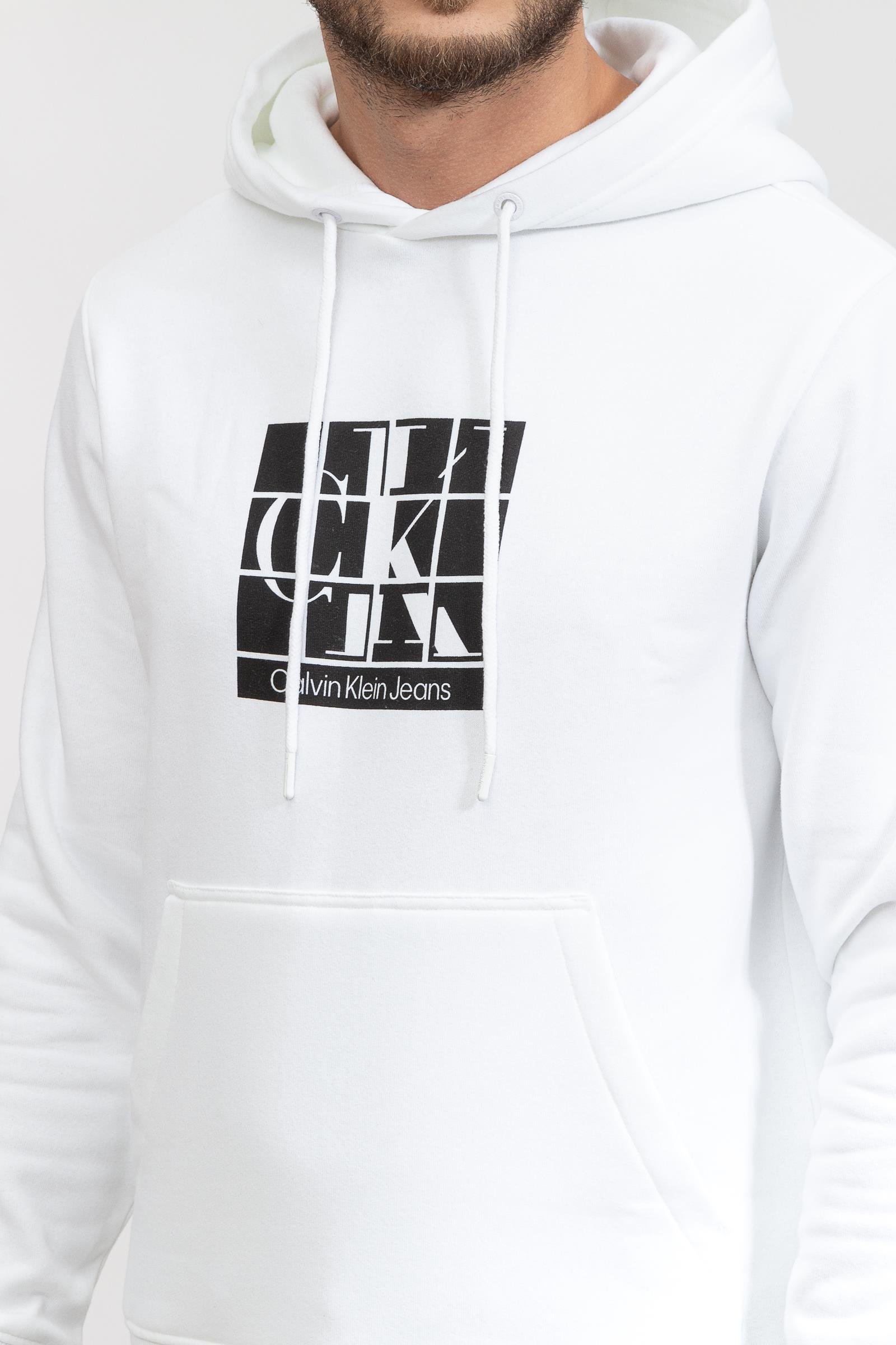 Calvin Klein Scattered Urban Graphic Hoodie Erkek Kapüşonlu Sweatshirt