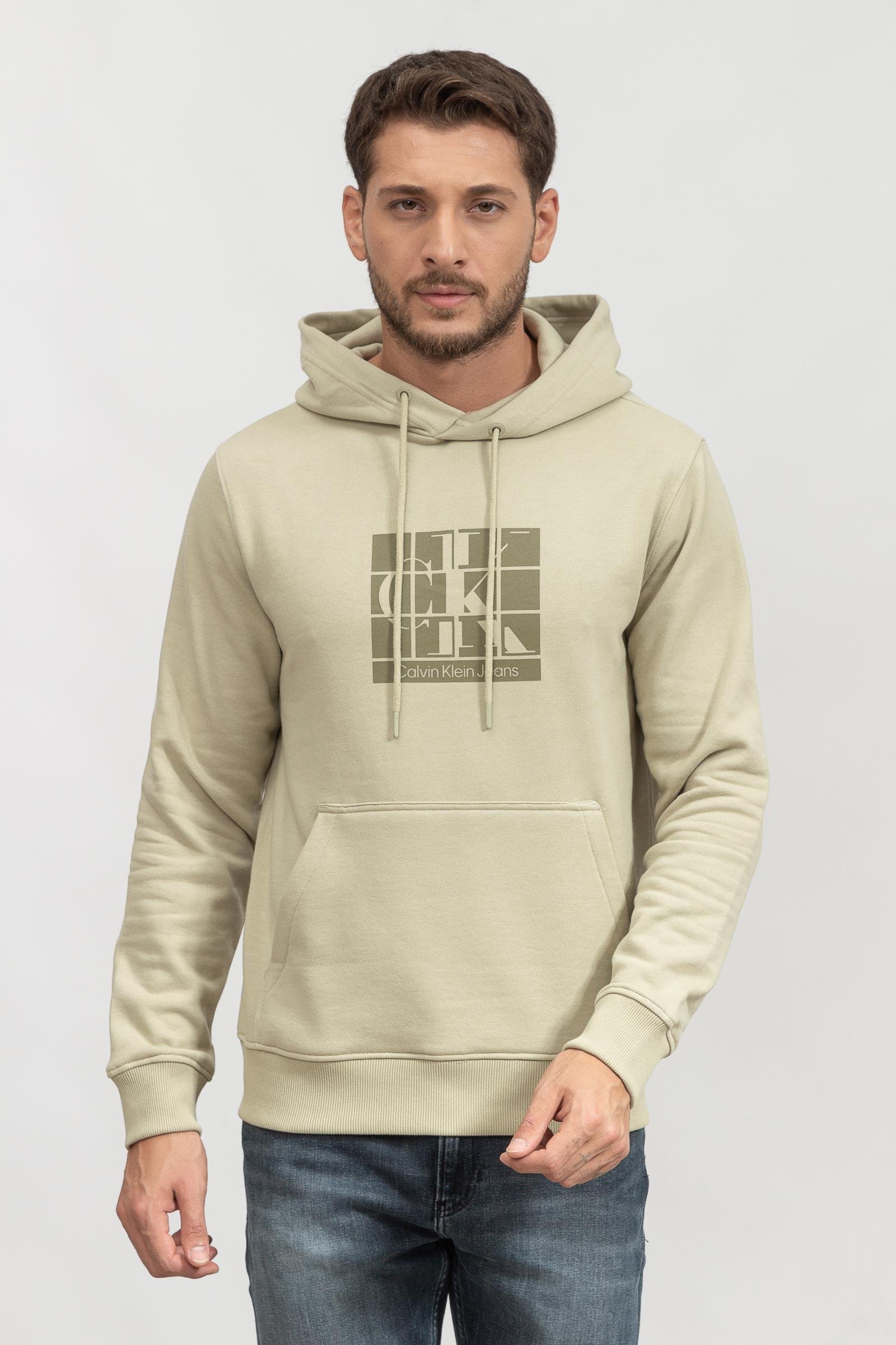 Calvin Klein Scattered Urban Graphic Hoodie Erkek Kapüşonlu Sweatshirt