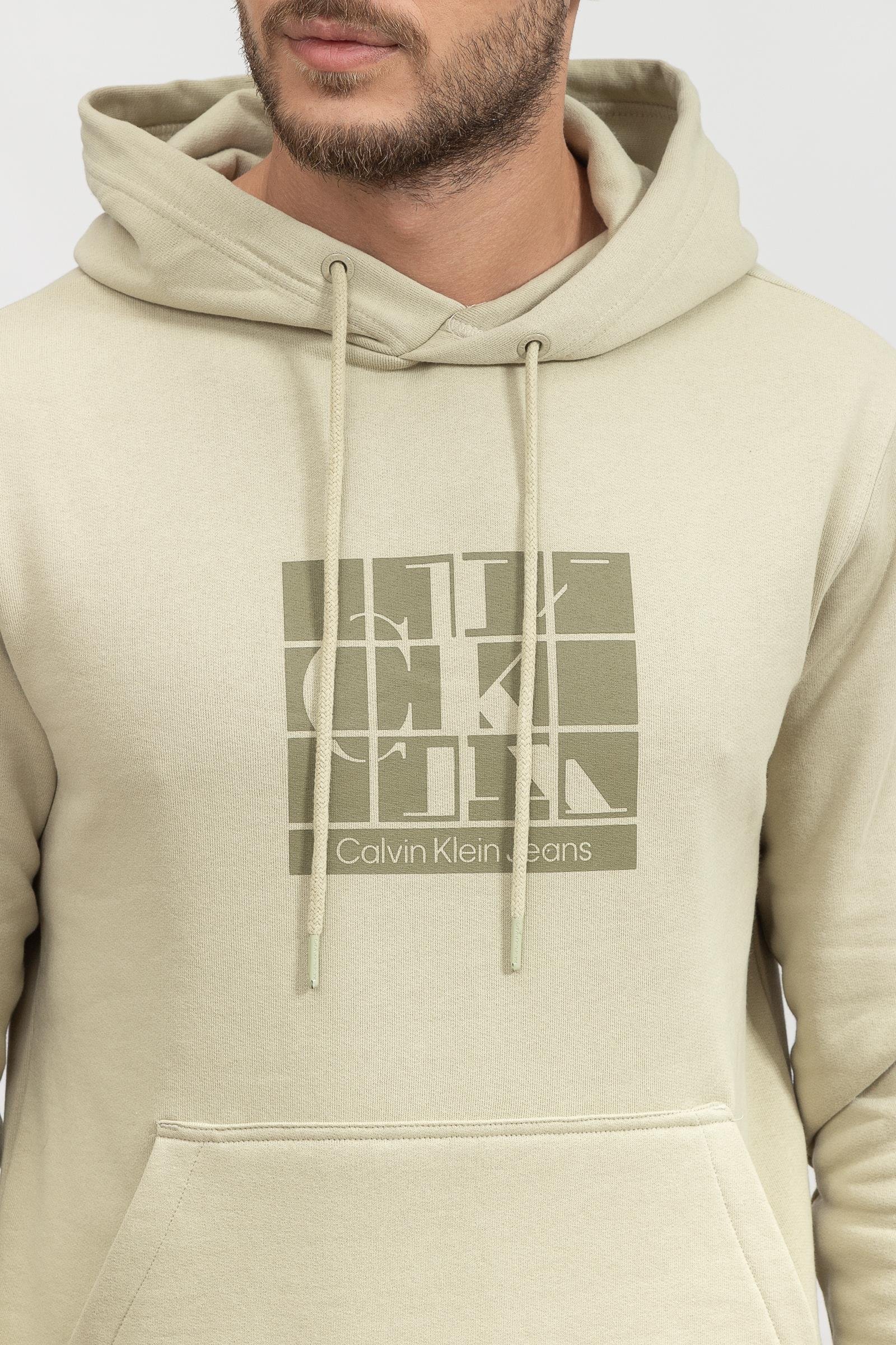 Calvin Klein Scattered Urban Graphic Hoodie Erkek Kapüşonlu Sweatshirt