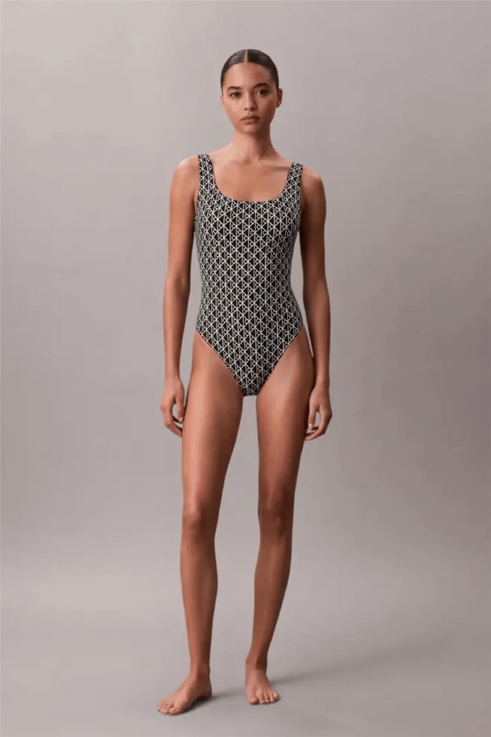 Calvin Klein Scoop Back Kadın Mayo Siyah