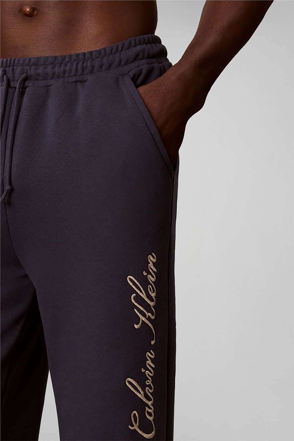 Calvin Klein Script Jogger Erkek Pijama Altı Mavi