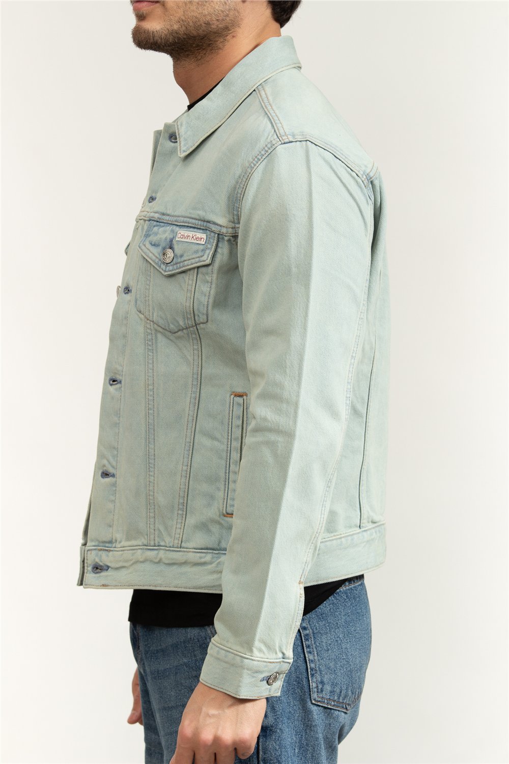 Calvin Klein Seaglass Classic Trucker Erkek Kot Mont