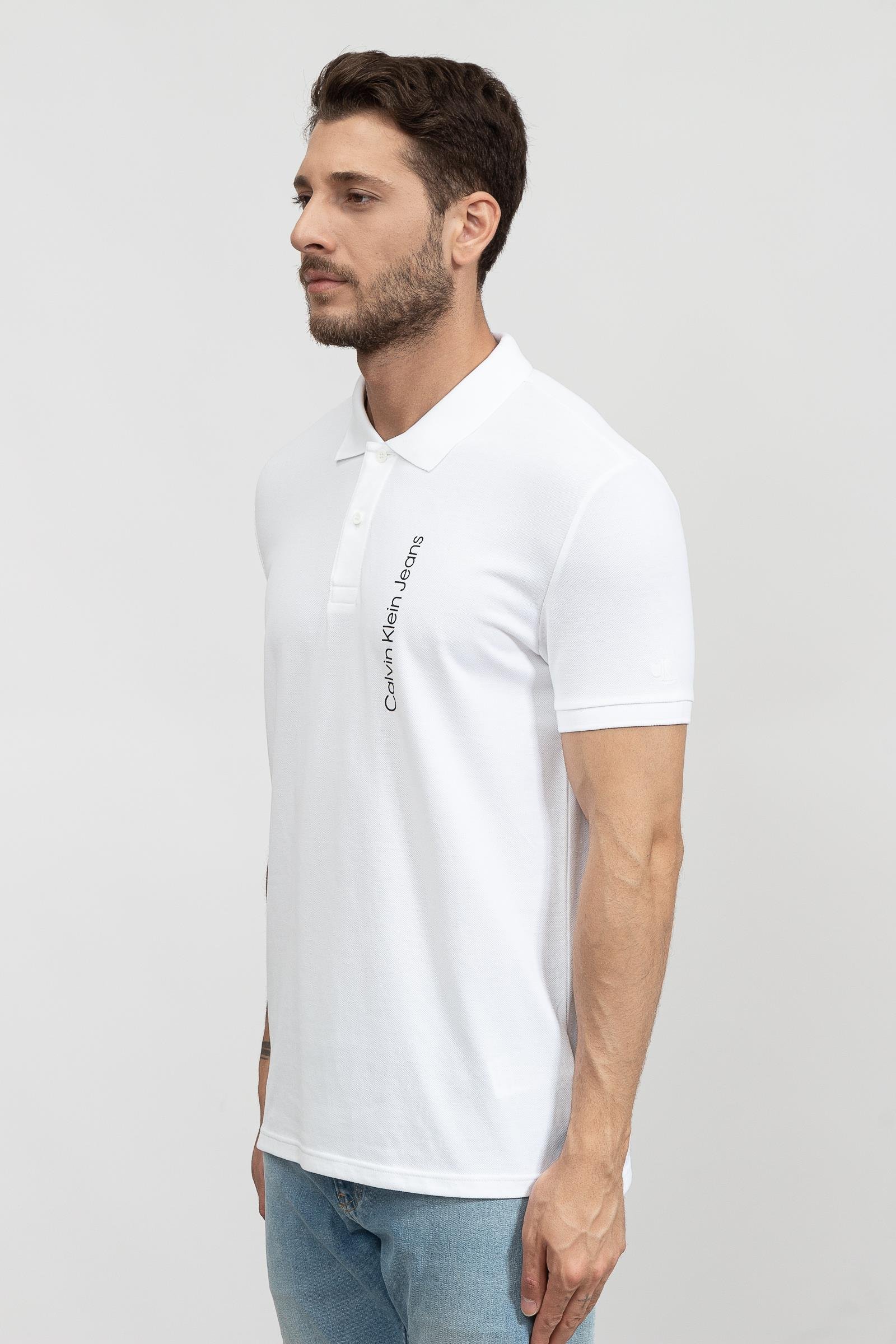 Calvin Klein Seasonal institutional Polo Erkek Polo Yaka T-Shirt