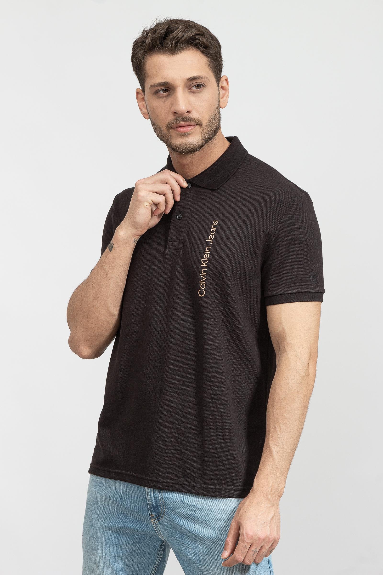 Calvin Klein Seasonal institutional Polo Erkek Polo Yaka T-Shirt