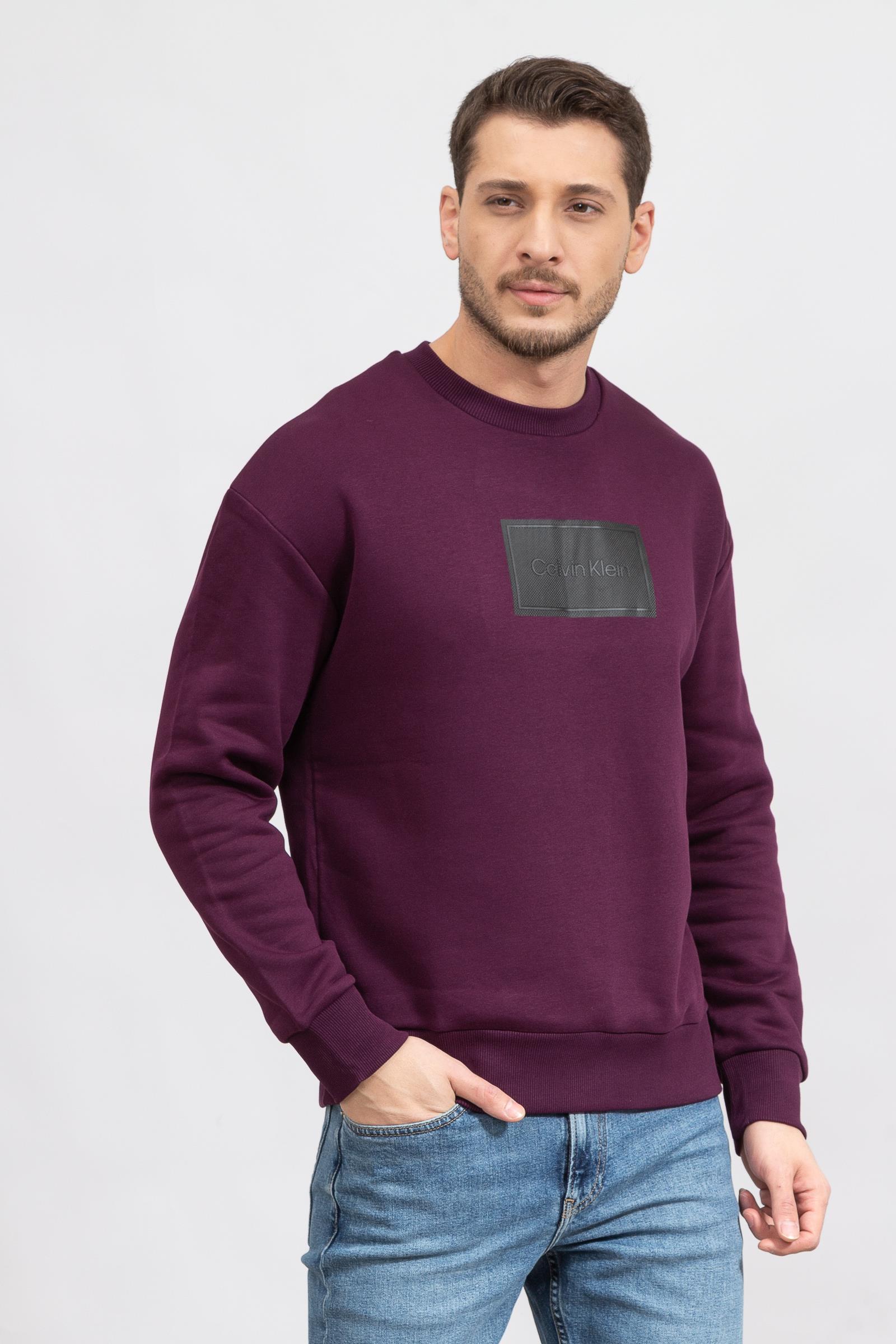Calvin Klein Seasonal Logo D2 Erkek Bisiklet Yaka Sweatshirt