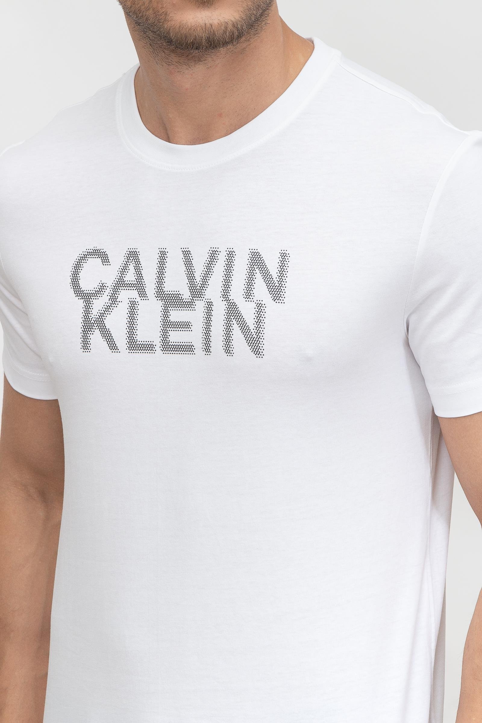 Calvin Klein Seasonal Logo Erkek Bisiklet Yaka T-Shirt