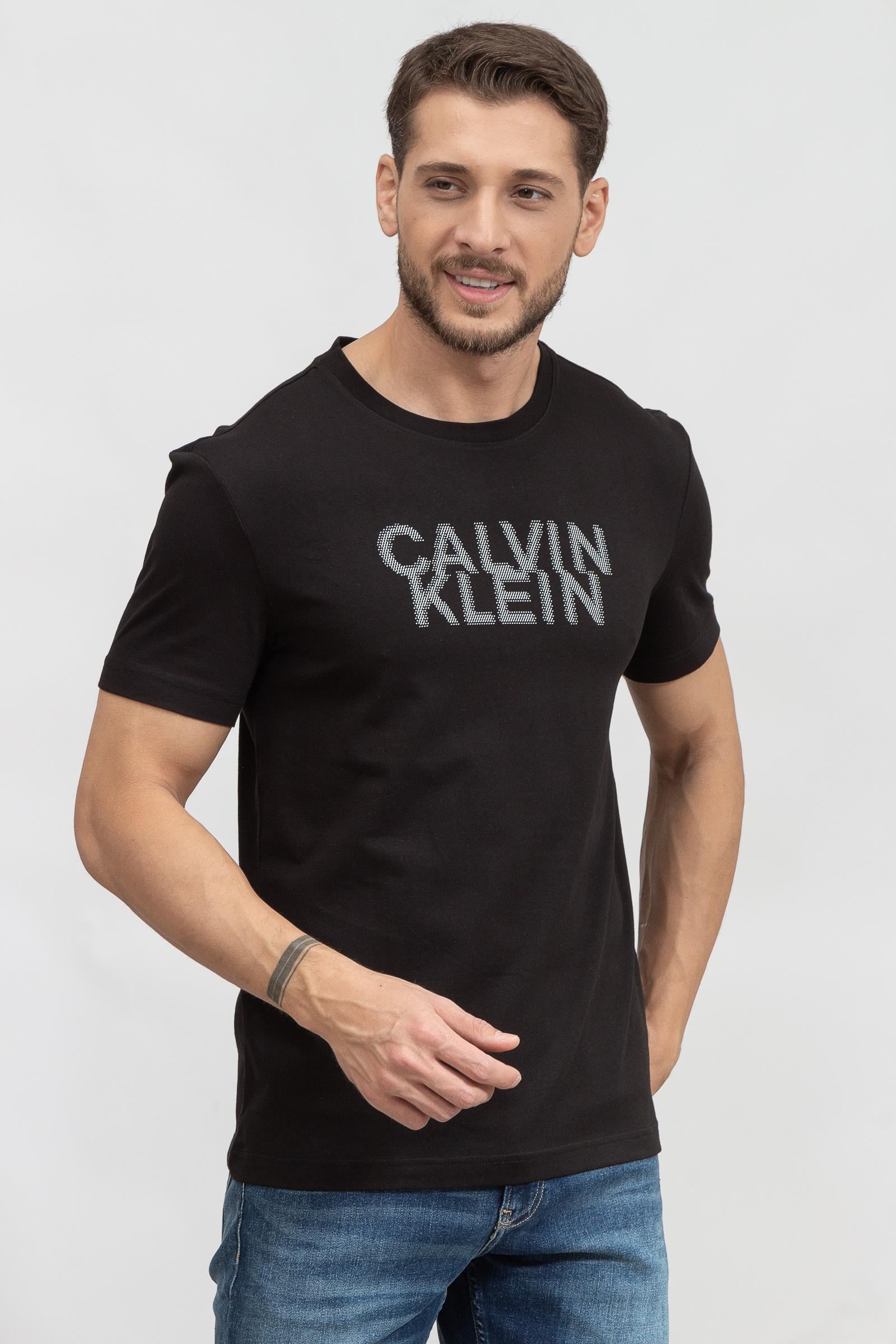 Calvin Klein Seasonal Logo Erkek Bisiklet Yaka T-Shirt