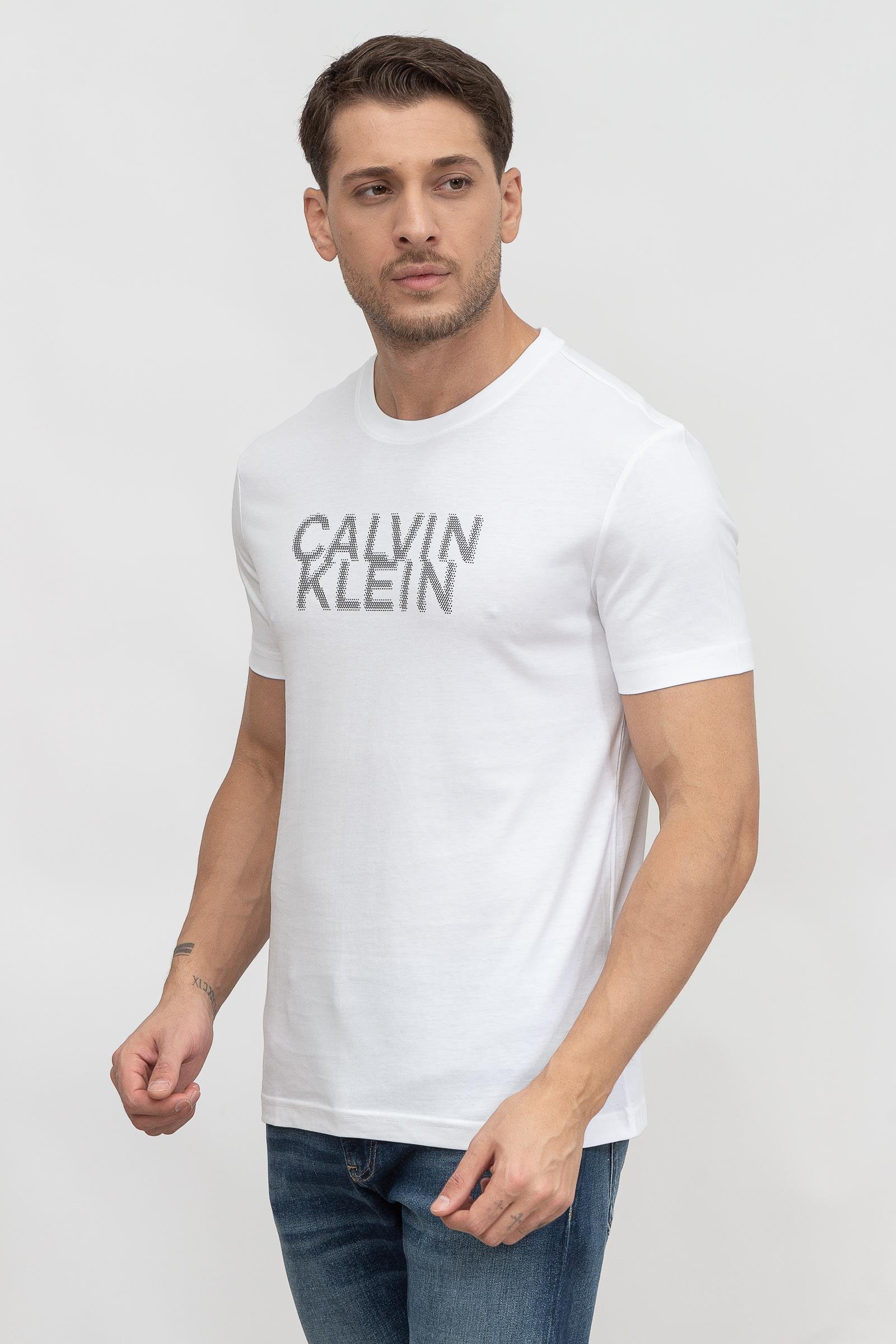 Calvin Klein Seasonal Logo Erkek Bisiklet Yaka T-Shirt