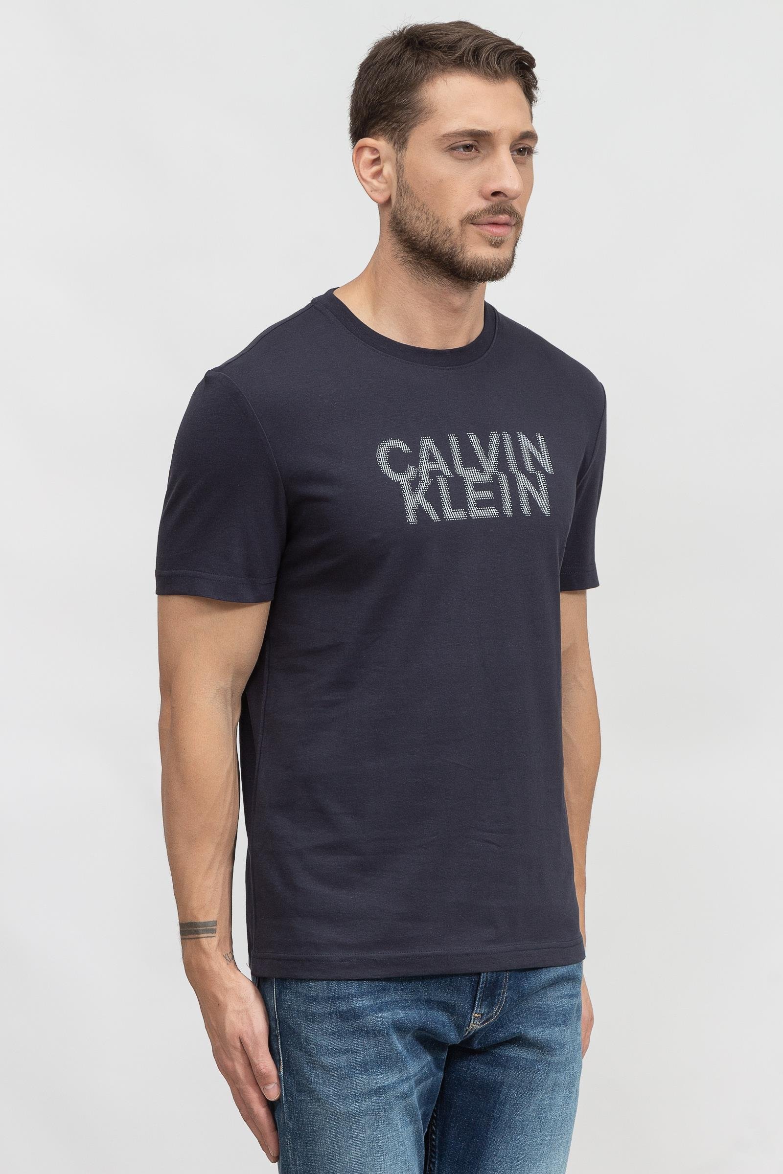 Calvin Klein Seasonal Logo Erkek Bisiklet Yaka T-Shirt