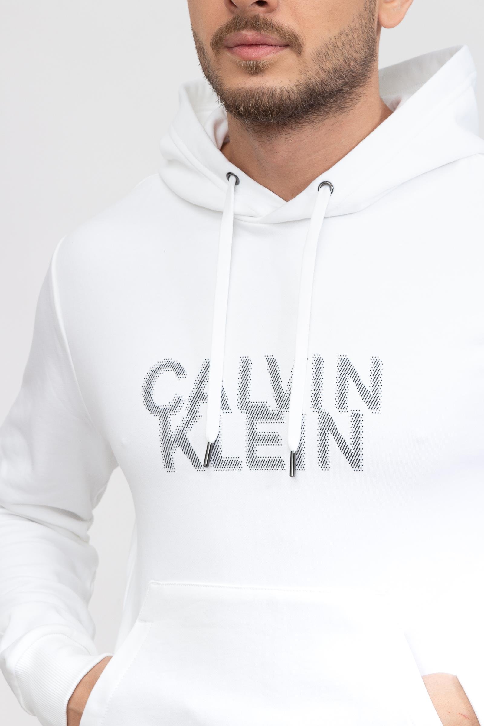 Calvin Klein Seasonal Logo Erkek Kapüşonlu Sweatshirt