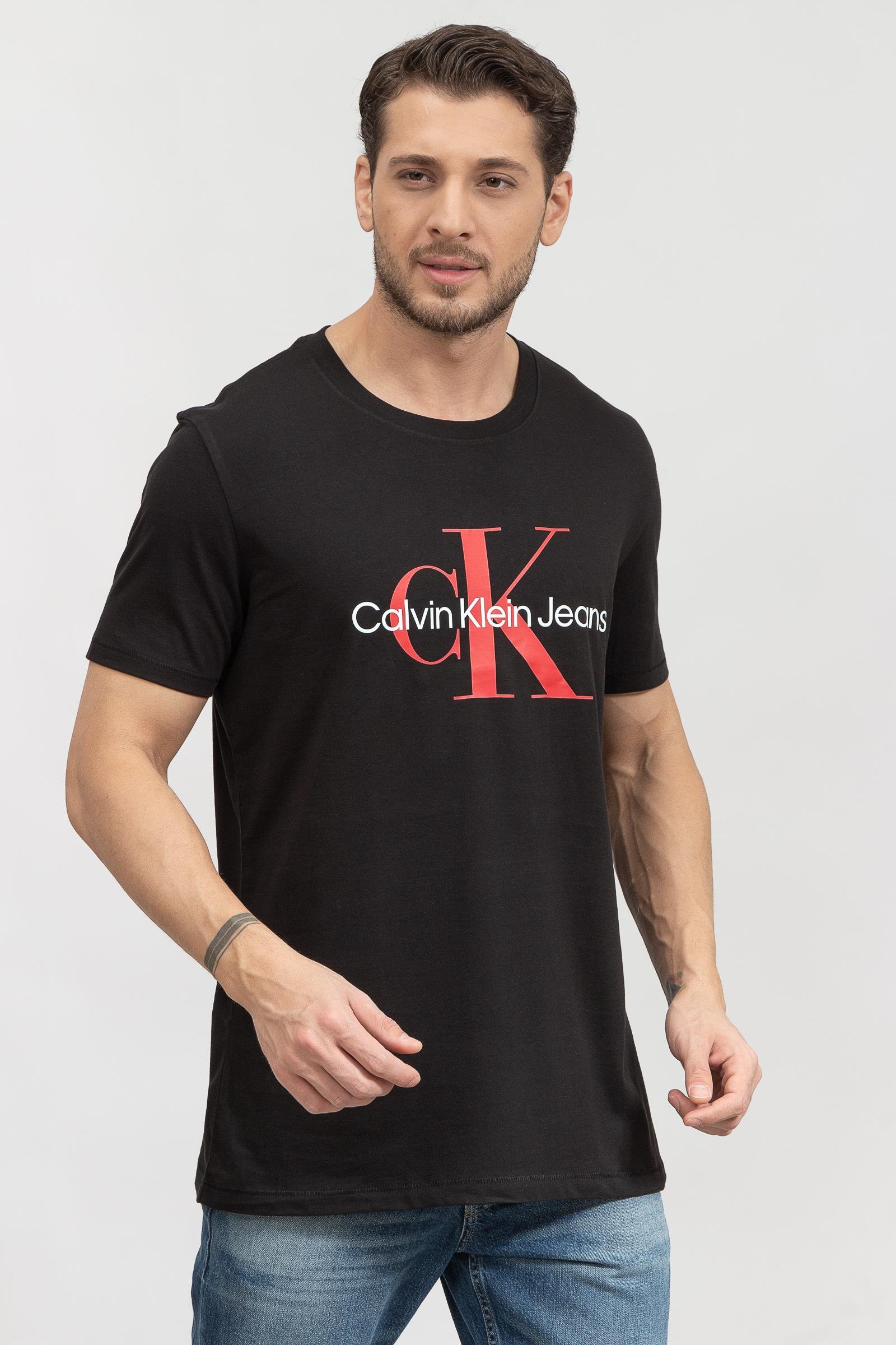 Calvin Klein Seasonal Monologo Erkek Bisiklet Yaka T-Shirt