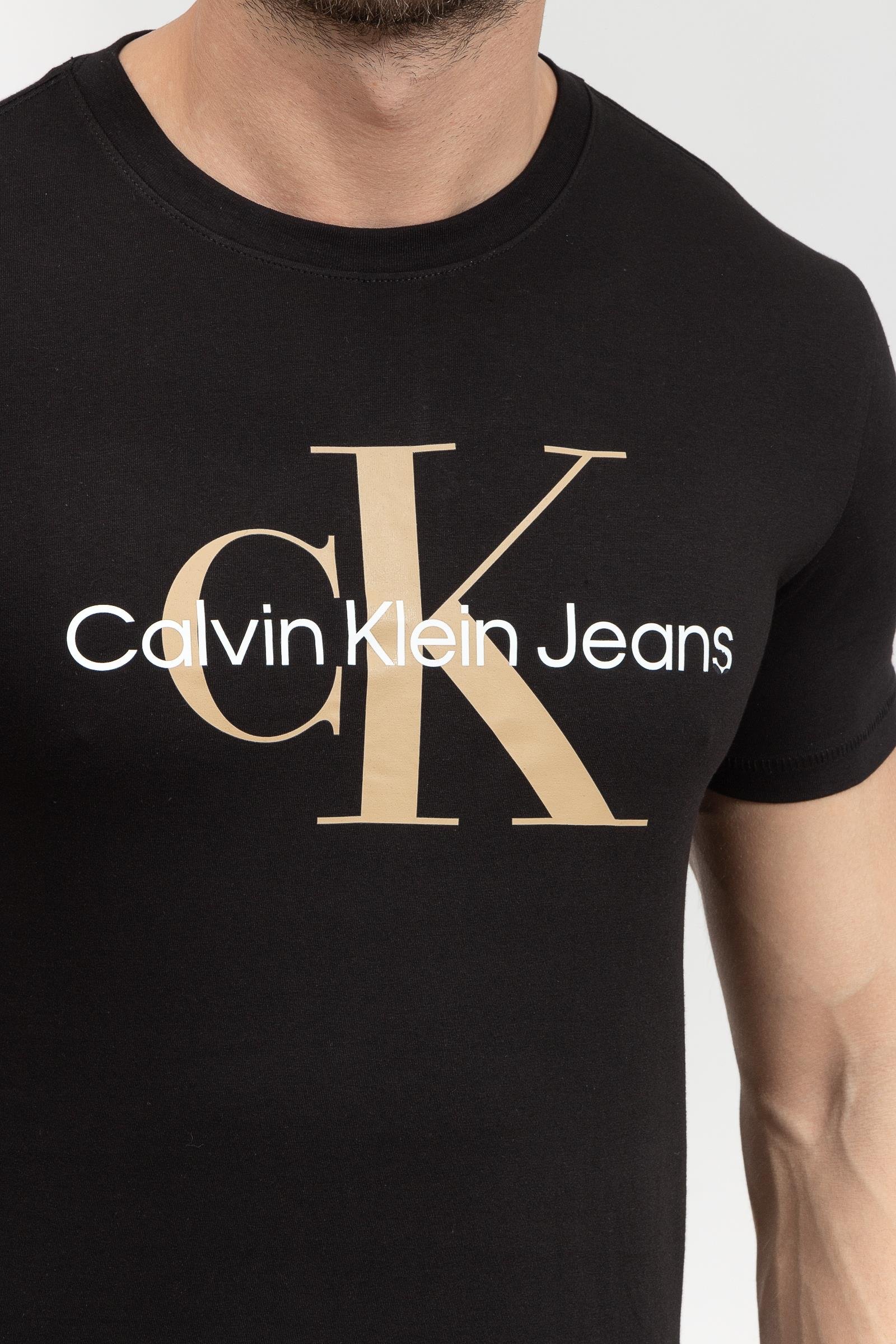 Calvin Klein Seasonal Monologo Erkek Bisiklet Yaka T-Shirt