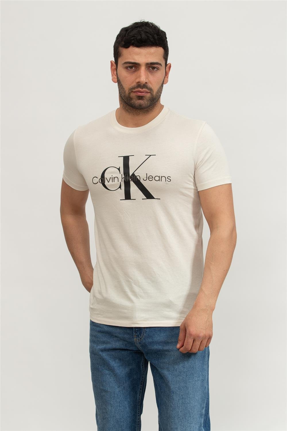 Calvin Klein Seasonal Monologo Erkek Bisiklet Yaka T-Shirt