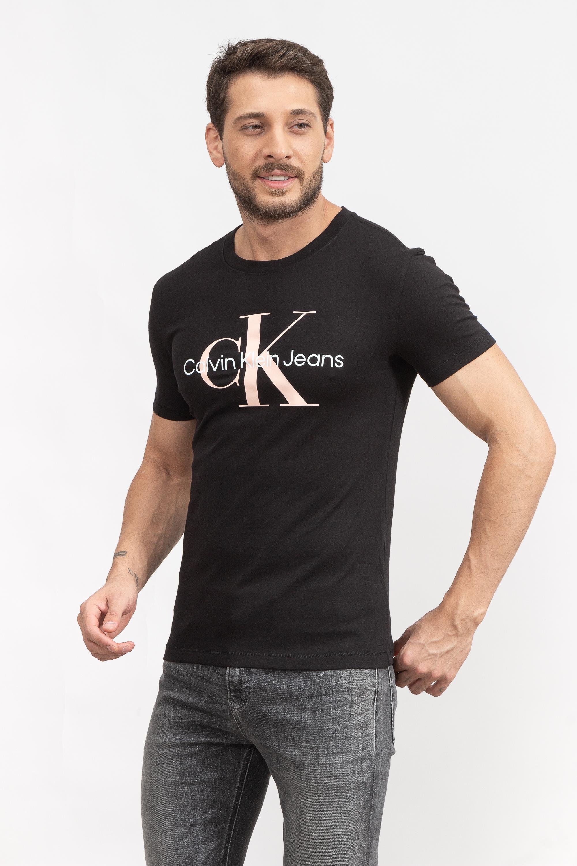 Calvin Klein Seasonal Monologo Erkek Bisiklet Yaka T-Shirt