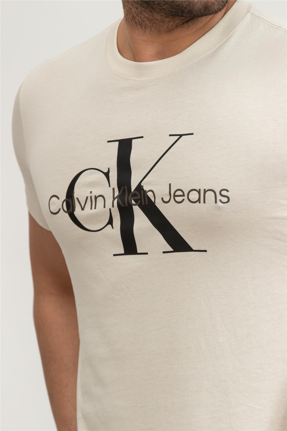 Calvin Klein Seasonal Monologo Erkek Bisiklet Yaka T-Shirt