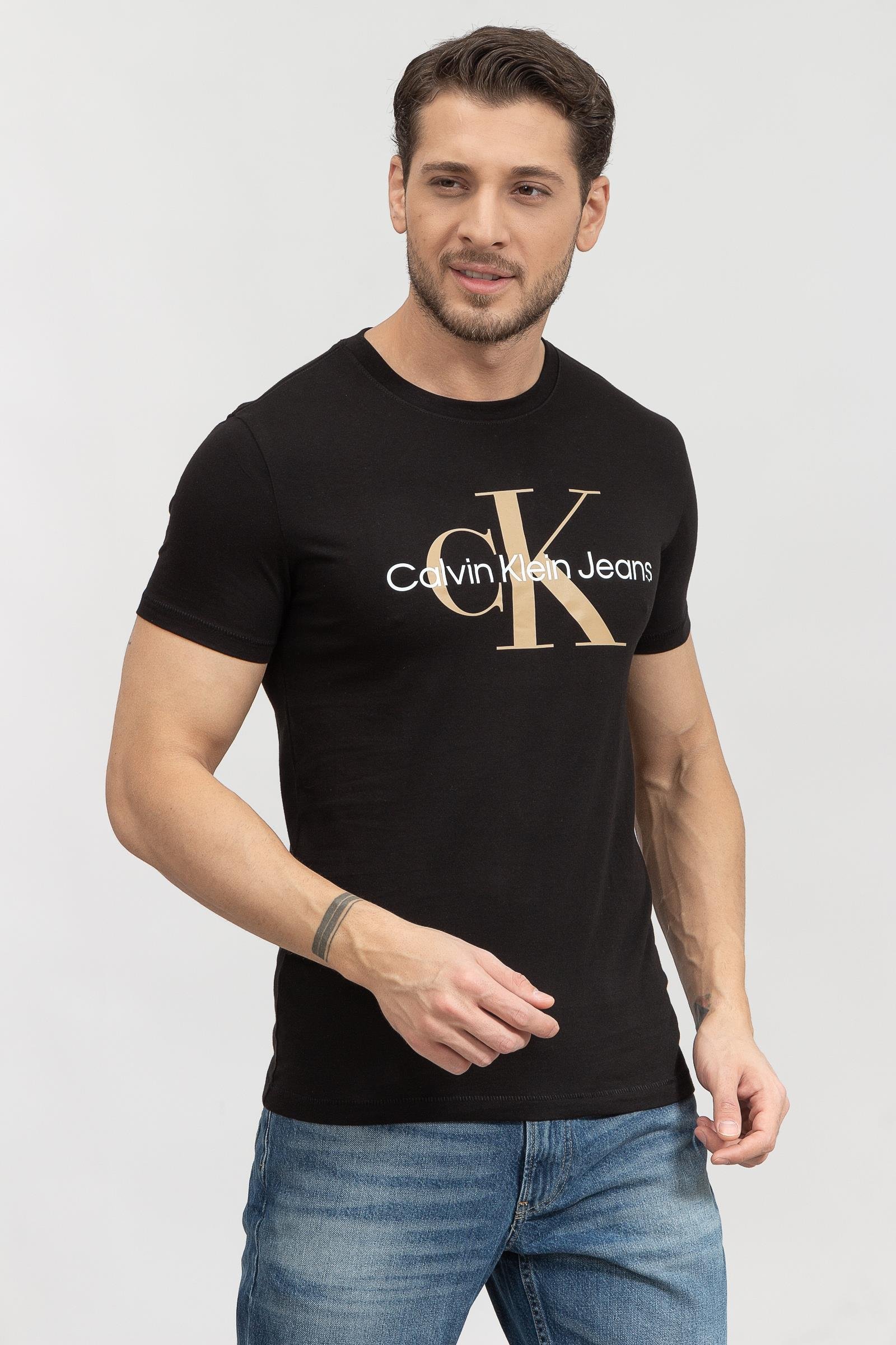 Calvin Klein Seasonal Monologo Erkek Bisiklet Yaka T-Shirt
