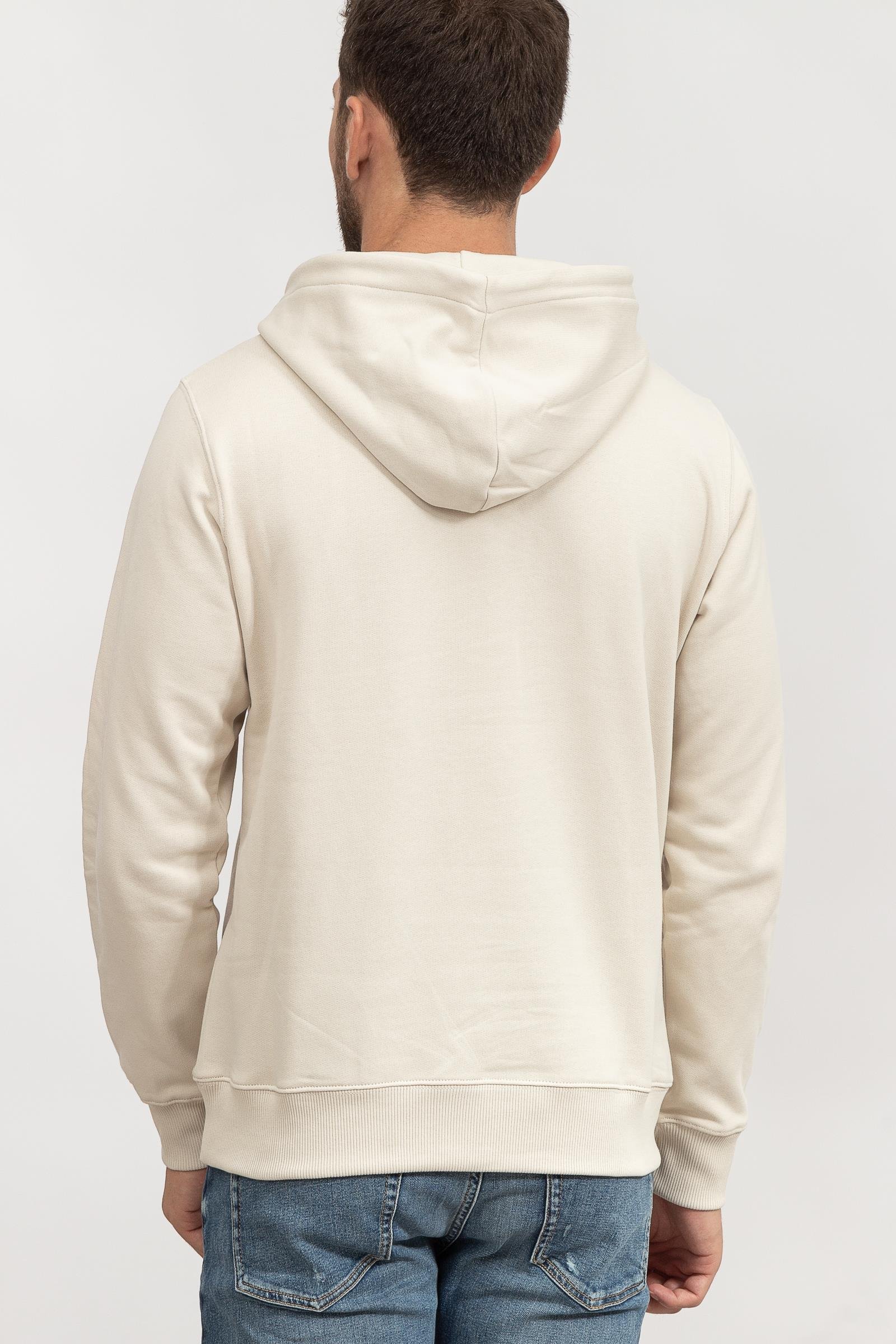 Calvin Klein Seasonal Monologo Regular Hoodie Erkek Kapüşonlu Sweatshirt
